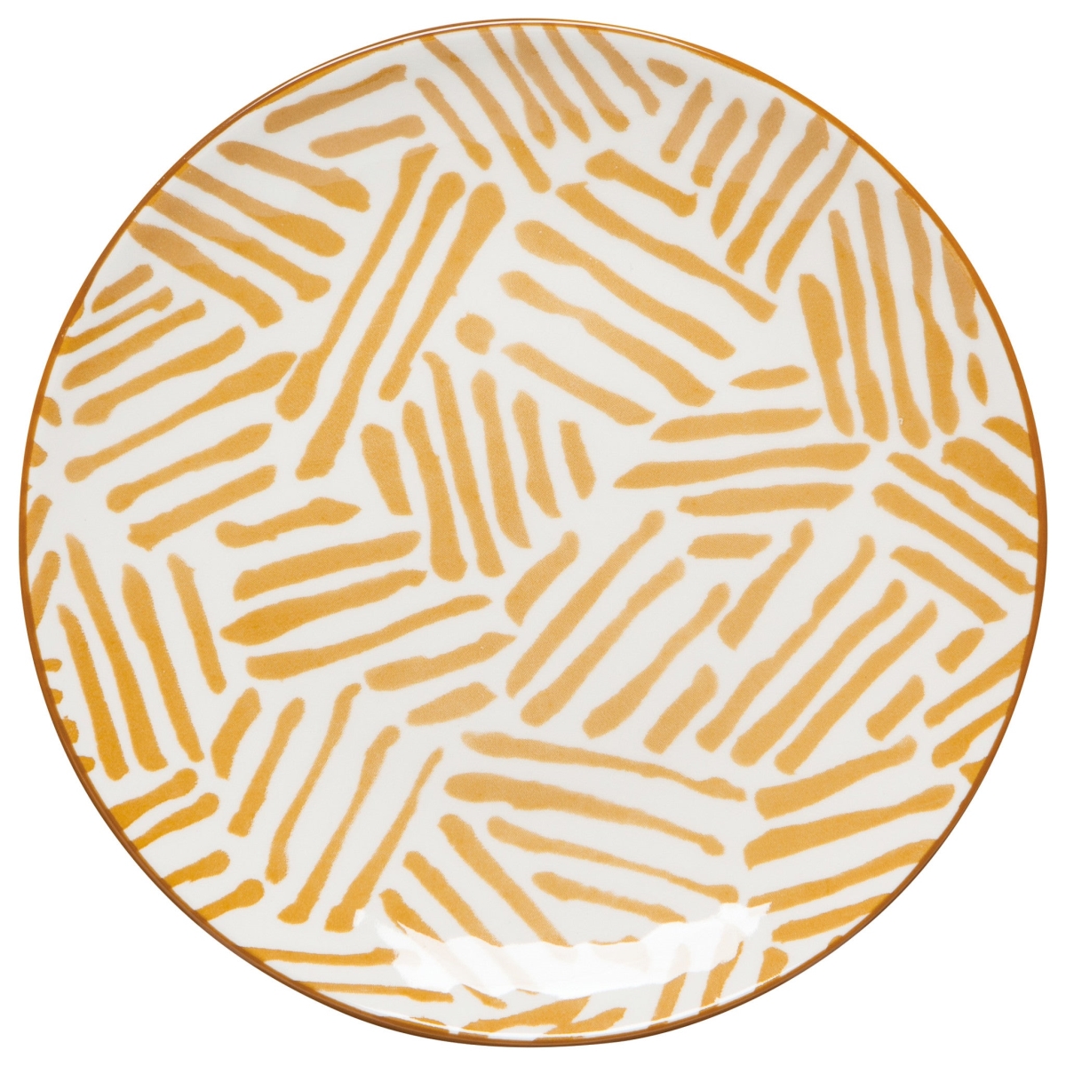 Picture of Danica Brands NPT1783D 6 in. Ochre Lines Stamped Appetizer Plate