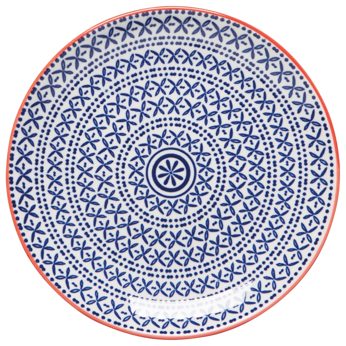 Picture of Danica Brands NPT1786D 6 in. Blue Cross Stamped Appetizer Plate
