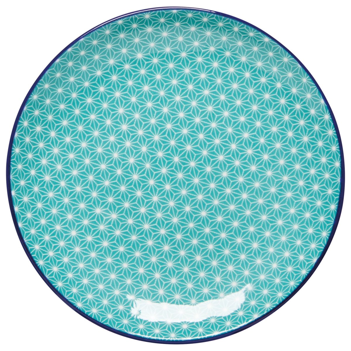 Picture of Danica Brands NPT1787D 6 in. Aqua Stars Stamped Appetizer Plate