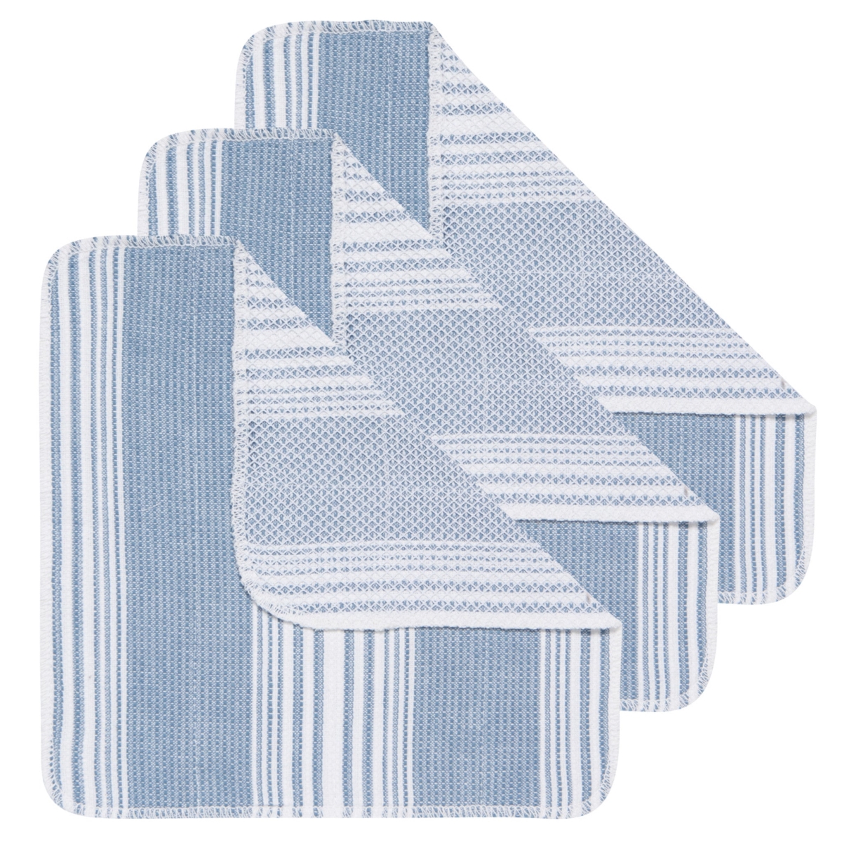 Picture of Danica Brands NDC1703D Scrub-It Slate Blue Dishcloths, Set of 3