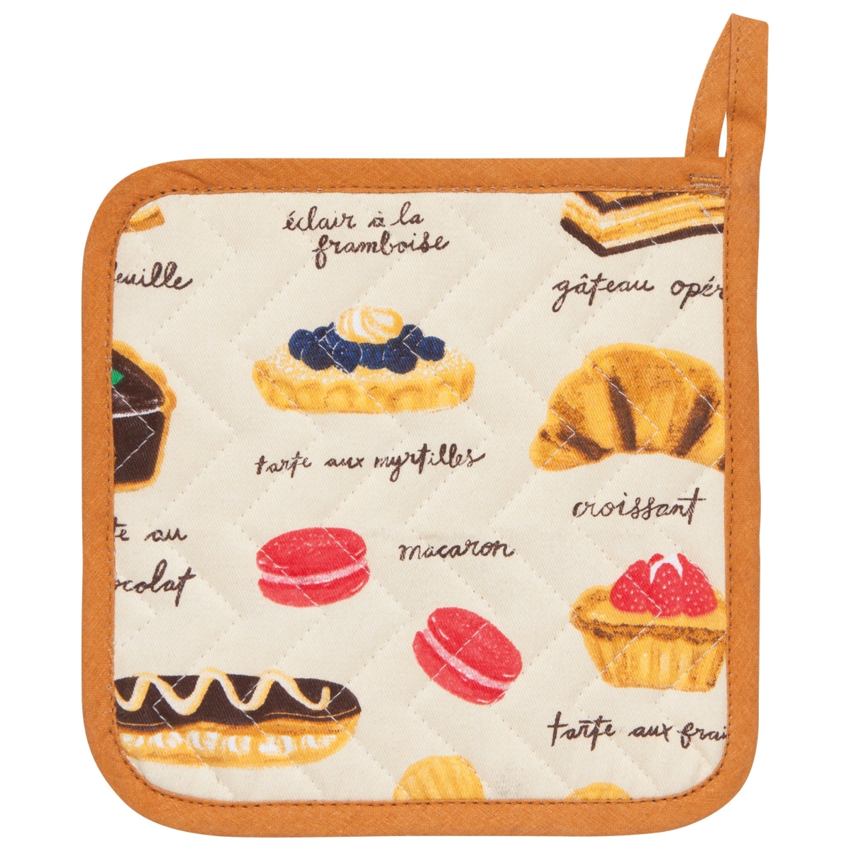 Picture of Danica Brands NPH1747D 8 x 8 in. Patisserie Cotton & Polyester Potholder