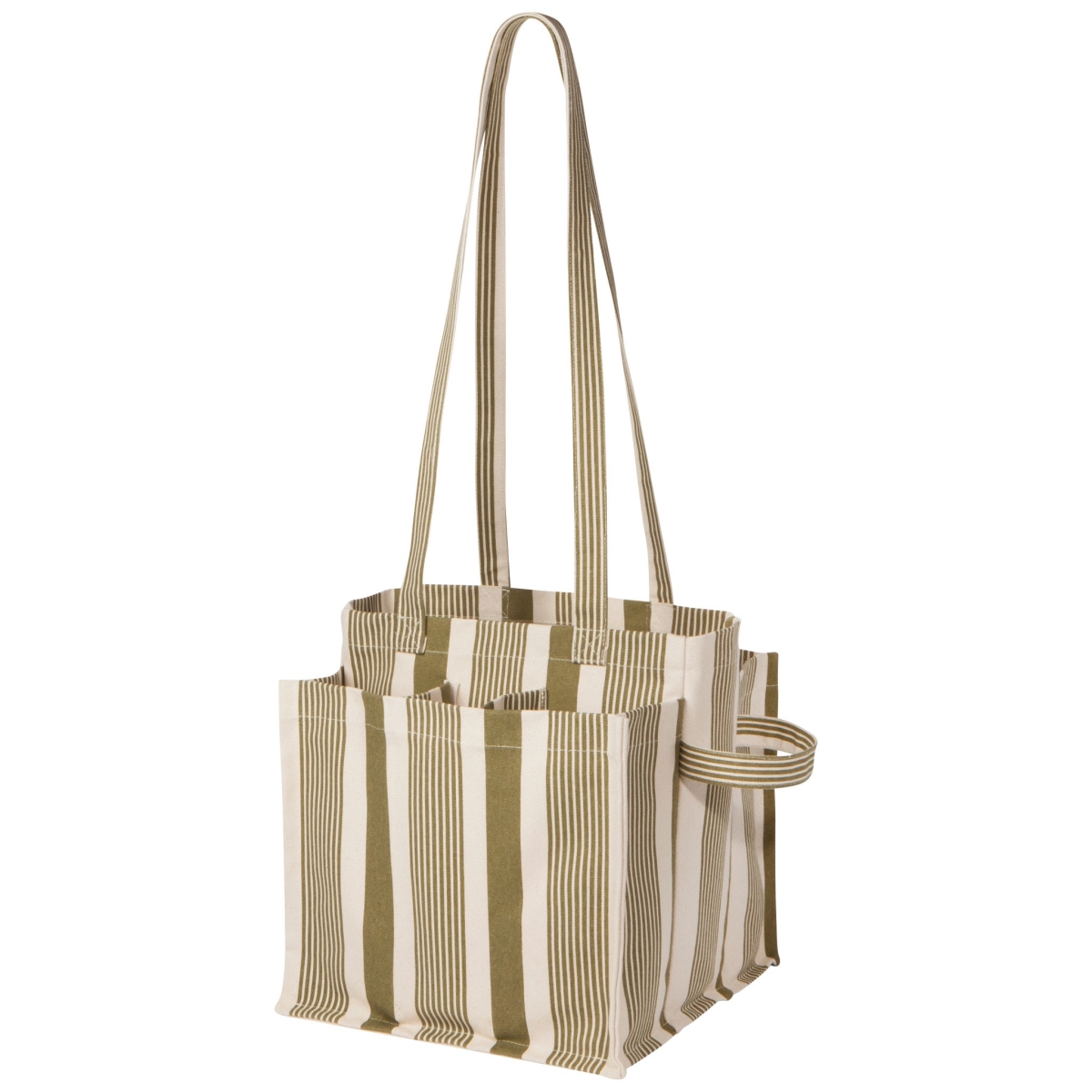 Picture of Danica Brands NTB1774D Sage Stripe Shopping Tote Bag