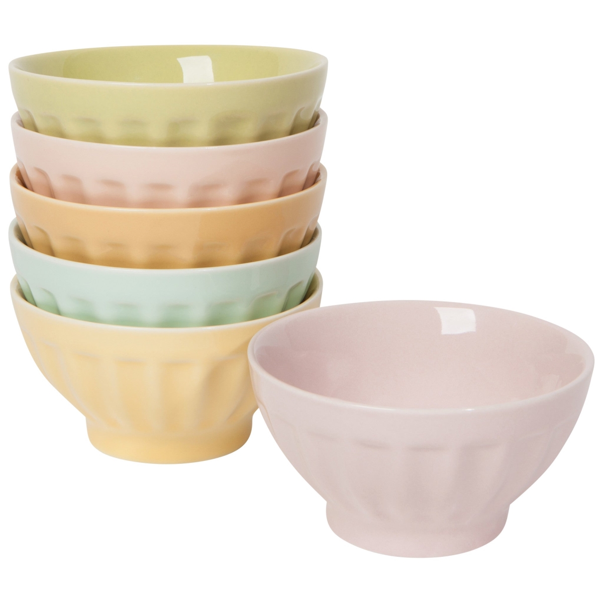 Picture of Danica Brands NBO2016D 4 oz Flora Sundae Bar Pinch Bowls, Set of 6