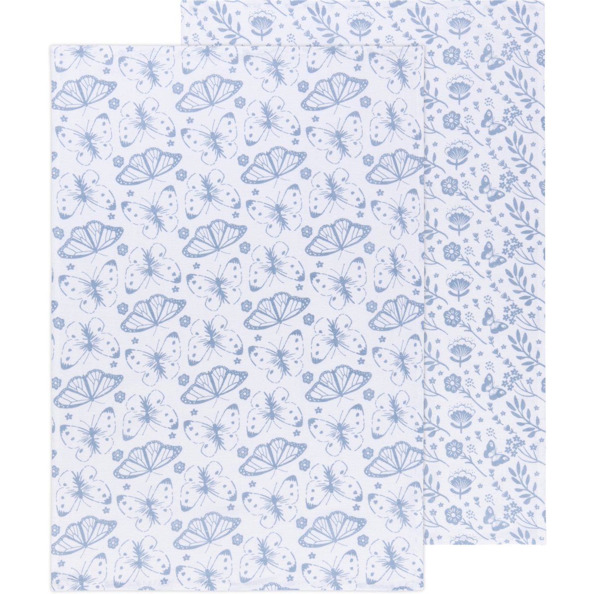 Picture of Danica Brands NKT1811D Morning Meadow Slate Blue Floursack Dishtowels, Set of 2