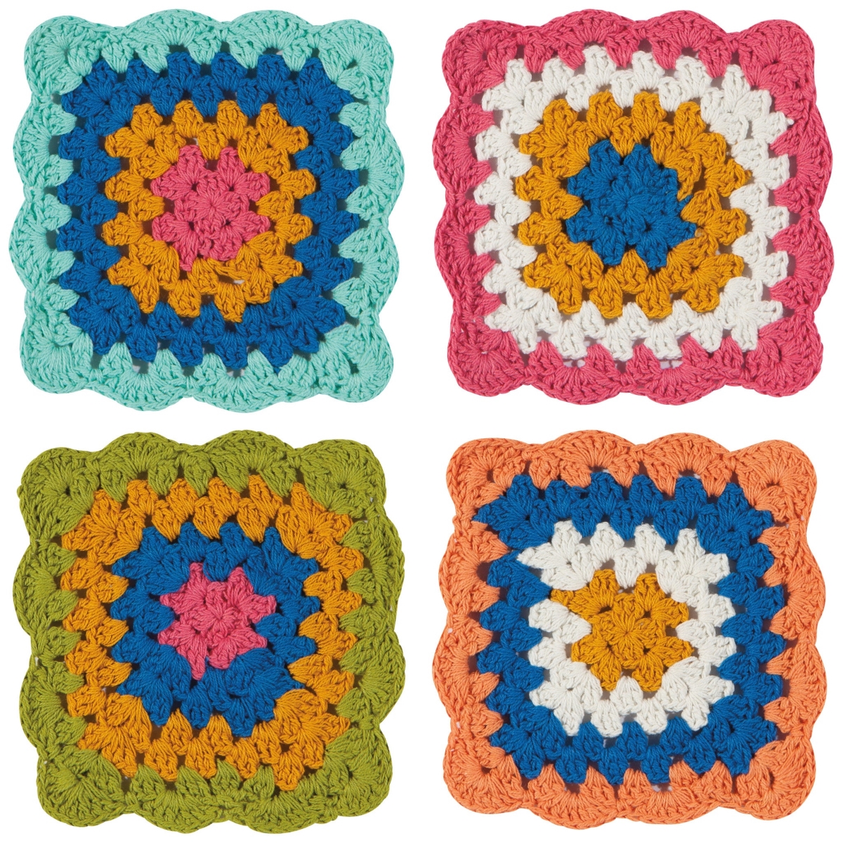 Picture of Danica Brands JCO2163D Loop De Loop Crochet Coasters, Set of 4