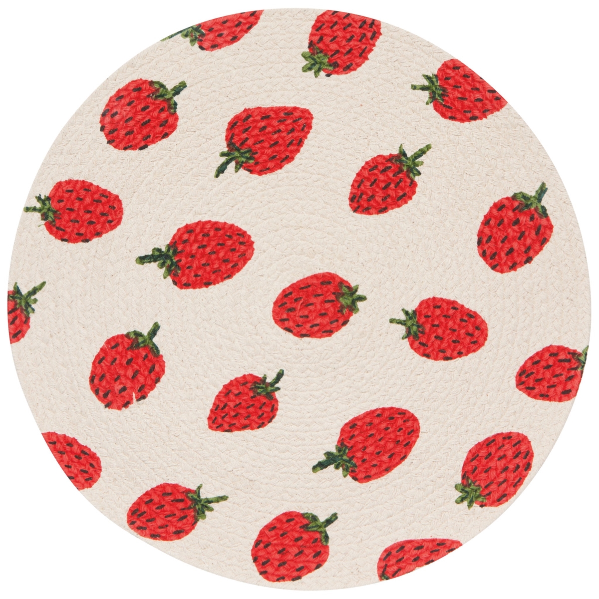 Picture of Danica Brands JPM1563D 15 in. Berry Sweet Braided Round Placemat