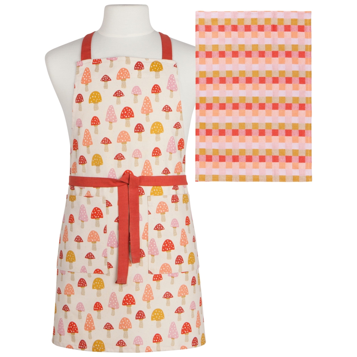 Picture of Danica Brands JAP1527D Toadstool Apron & Dishtowel Set