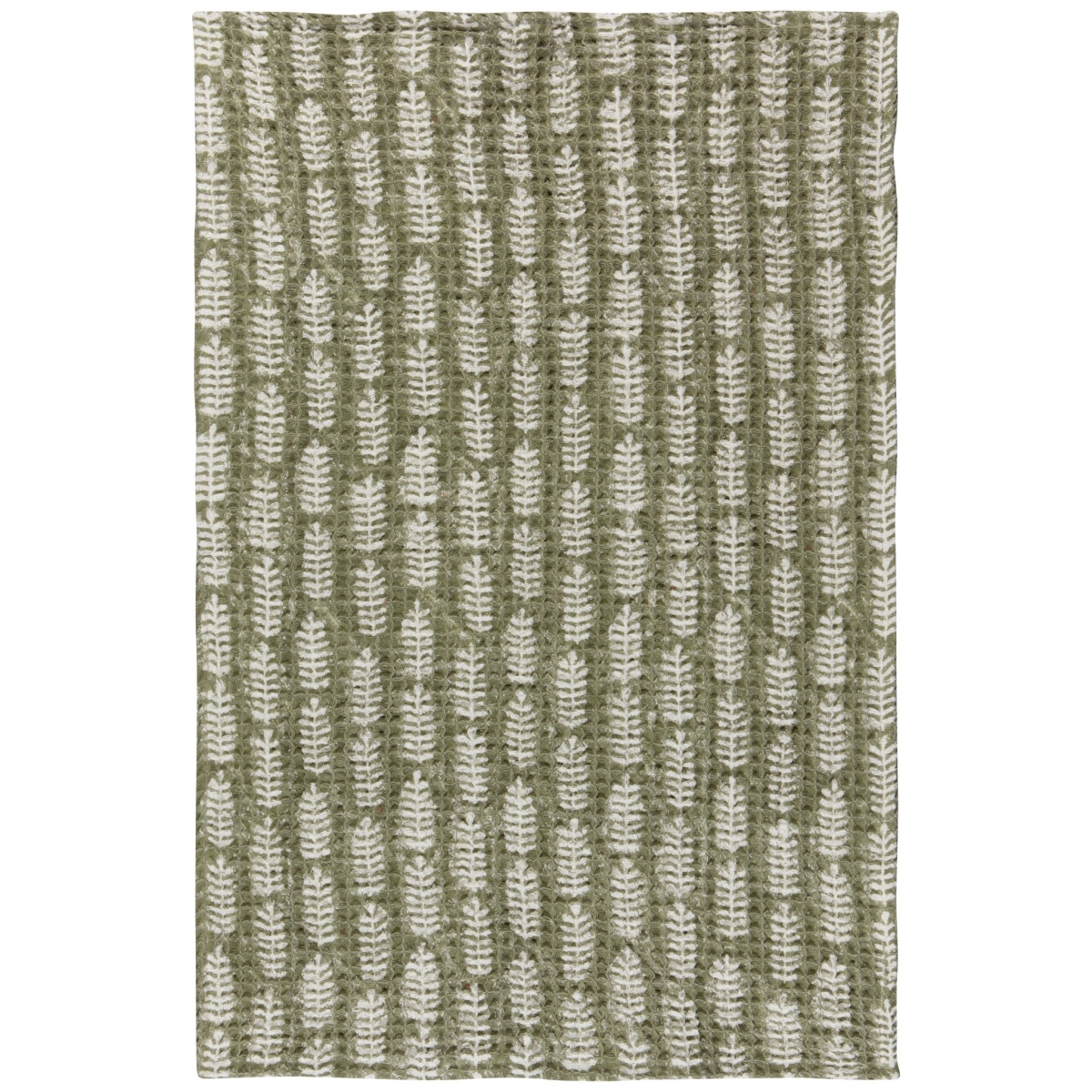 Picture of Danica Brands HKT2165D 18 x 28 in. Fern Block Print Waffle Dishtowel