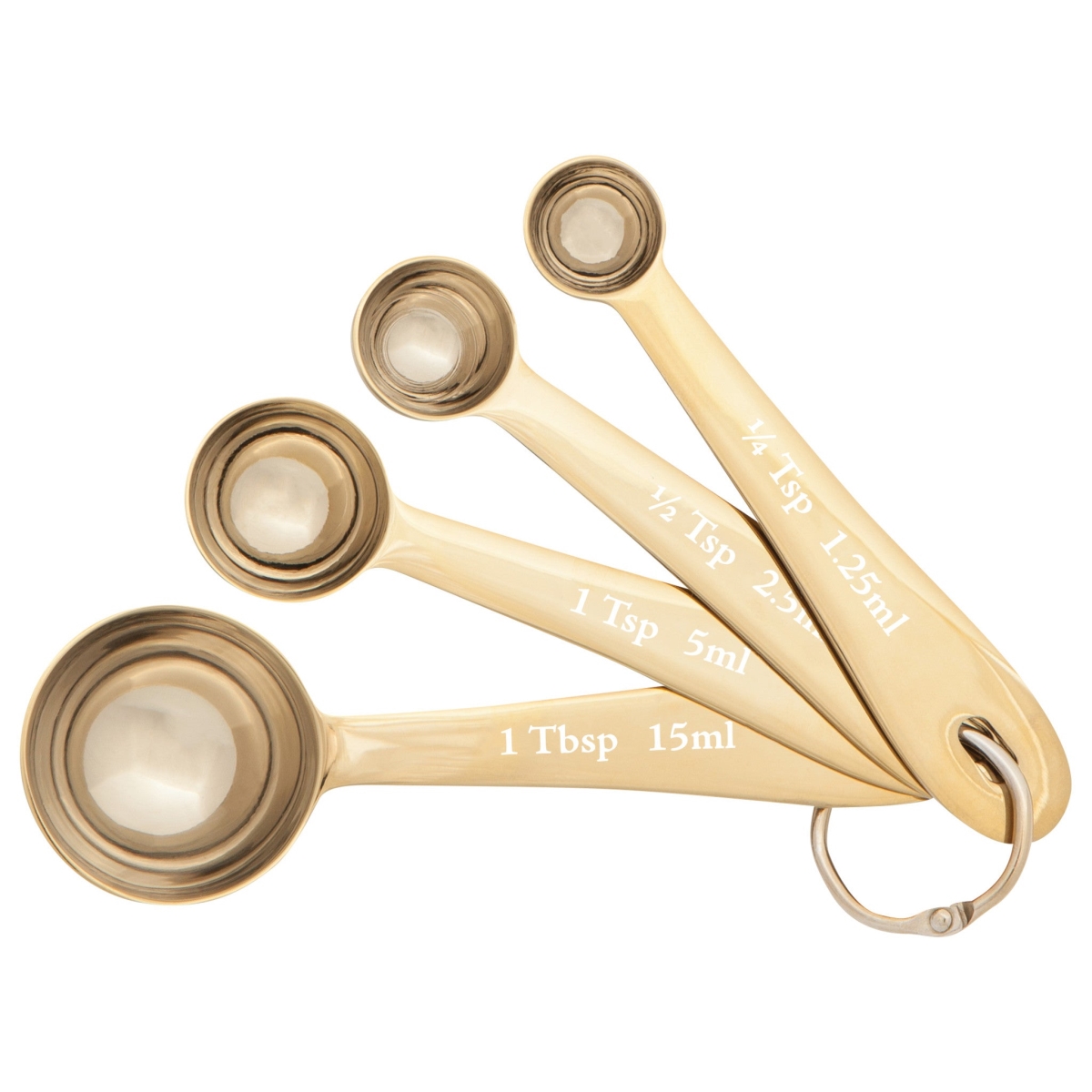 Picture of Danica Brands HME2148D Gold Measuring Spoons, Set of 4
