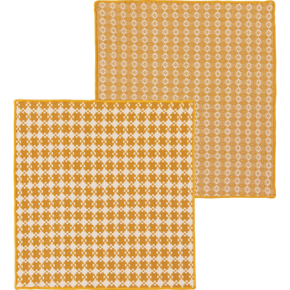 Picture of Danica Brands HDC2072D Ochre Assorted Woven Dishcloths, Set of 2