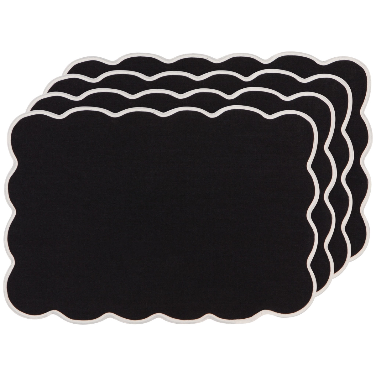 Picture of Danica Brands HPM2042D Black Florence Placemats, Set of 4