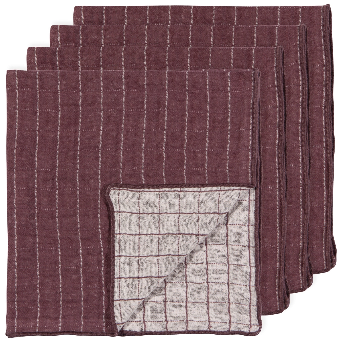 Picture of Danica Brands HNP2464D 18 x 18 in. Ash Plum Double Weave Napkins - Set of 4