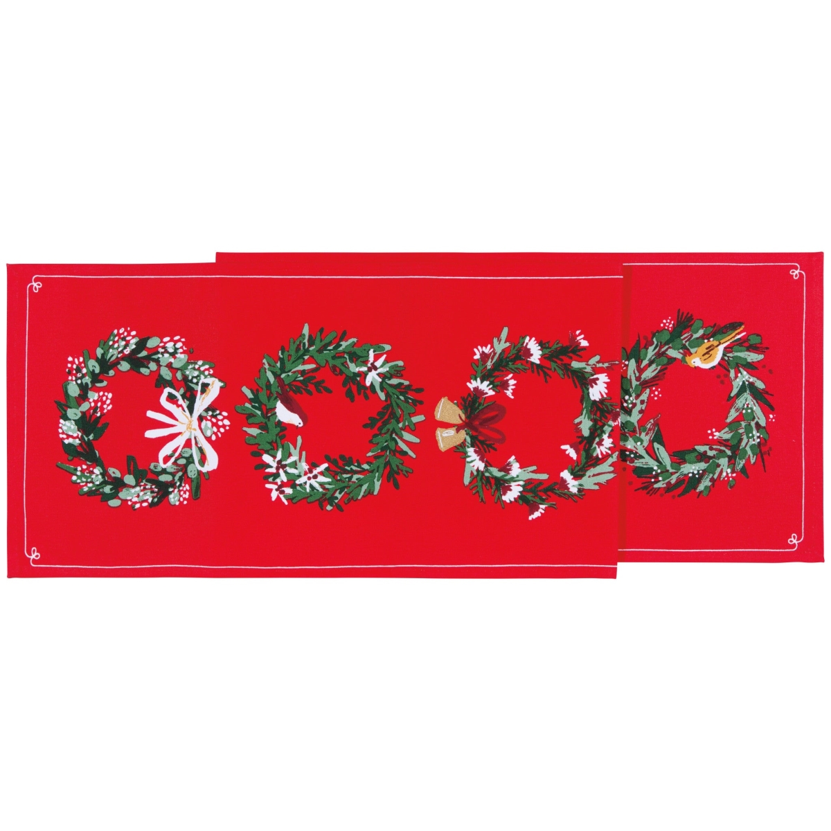 Picture of Danica Brands NTR2446D 13 x 72 in. Wreaths Printed Table Runner