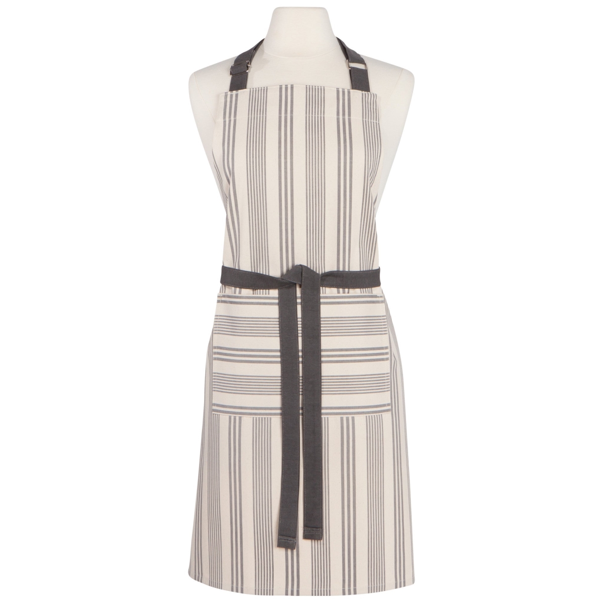 Picture of Danica Brands NAP2421D Pencil Stripe Gray Chef Apron