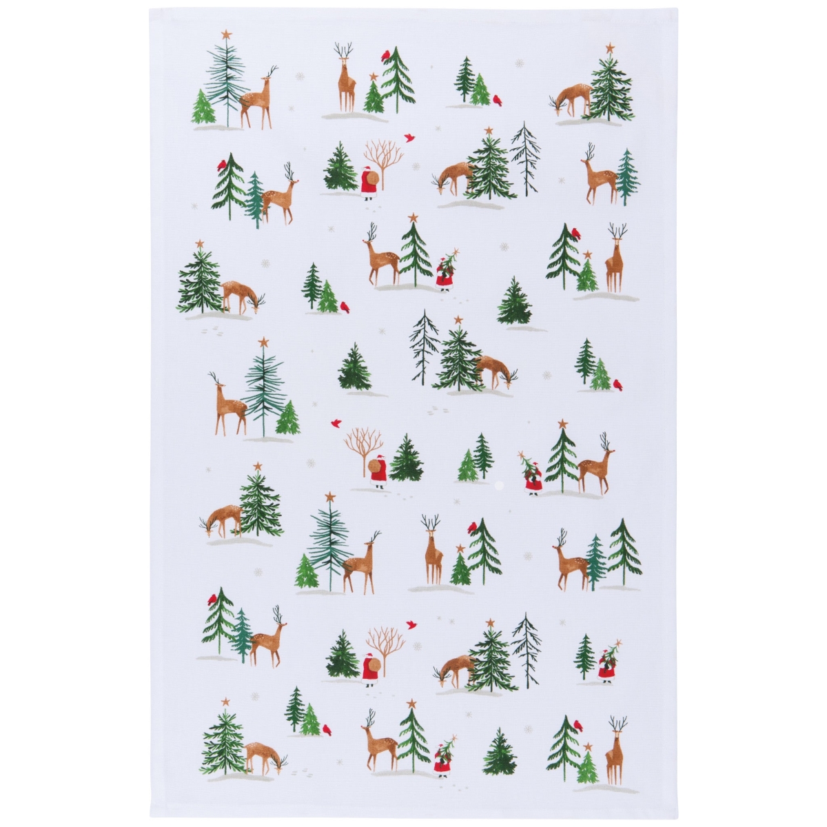 Picture of Danica Brands NKT2407D 18 x 28 in. Santas Reindeer Printed Cotton Dishtowel