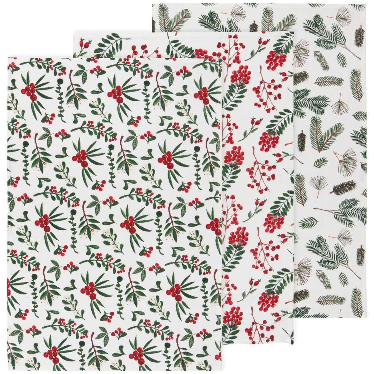 Picture of Danica Brands NKT2346D Winterberry Bakers Floursack Dishtowels, Set of 3