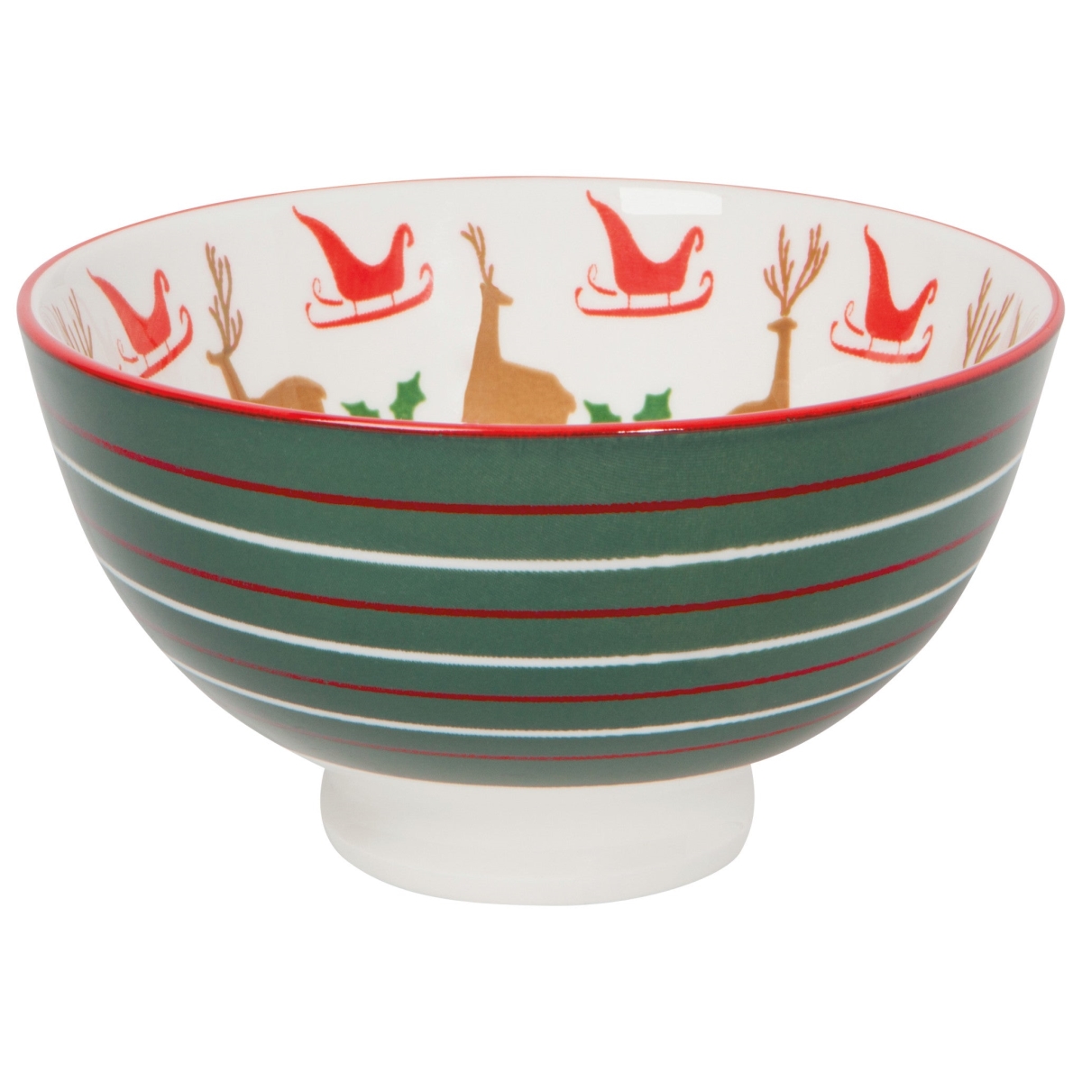 Picture of Danica Brands NBO2367D 4 in. Santas Reindeer Stamped Bowl