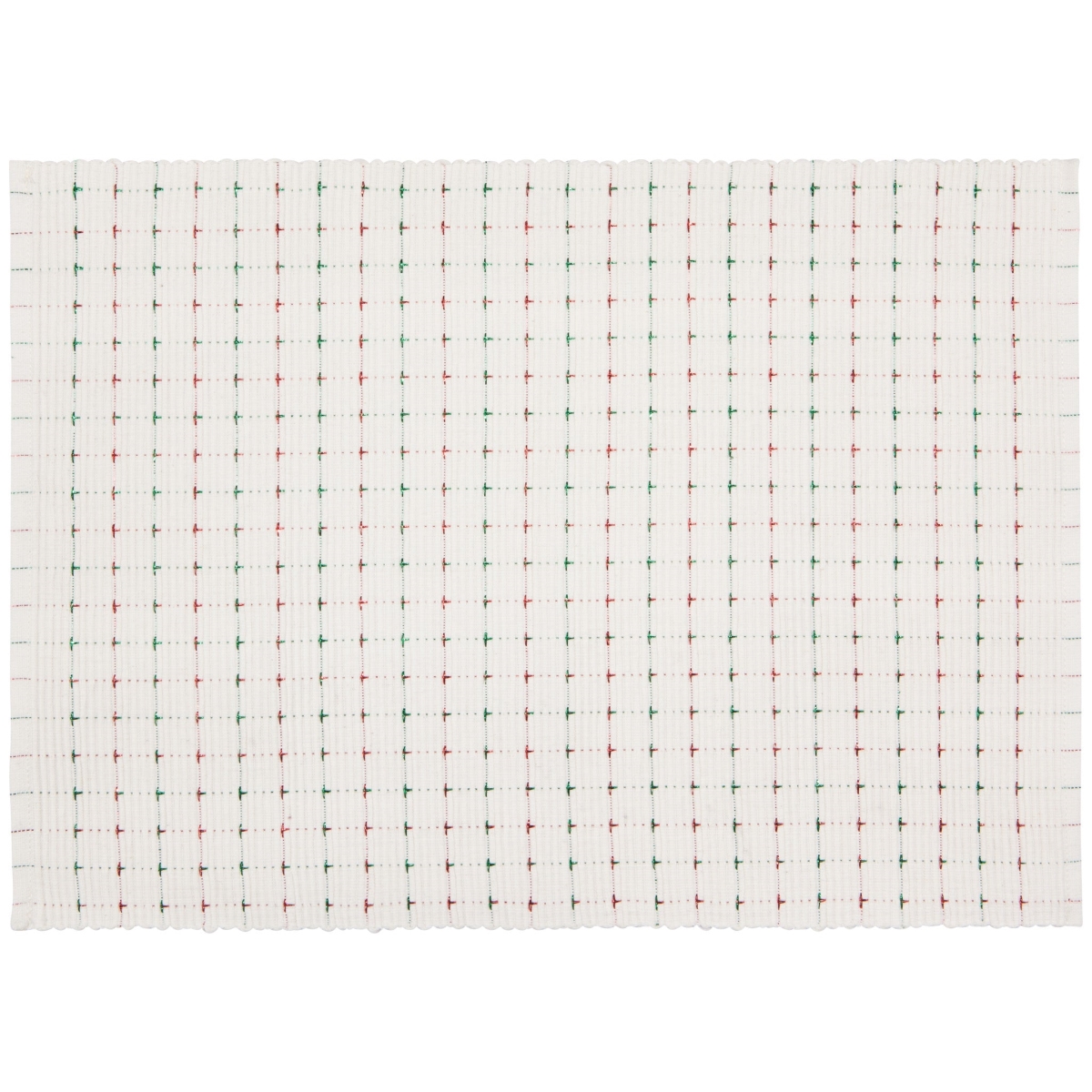 Picture of Danica Brands NPM2866D 14 x 19 in. Natural Red & Green Ribbed Placemat