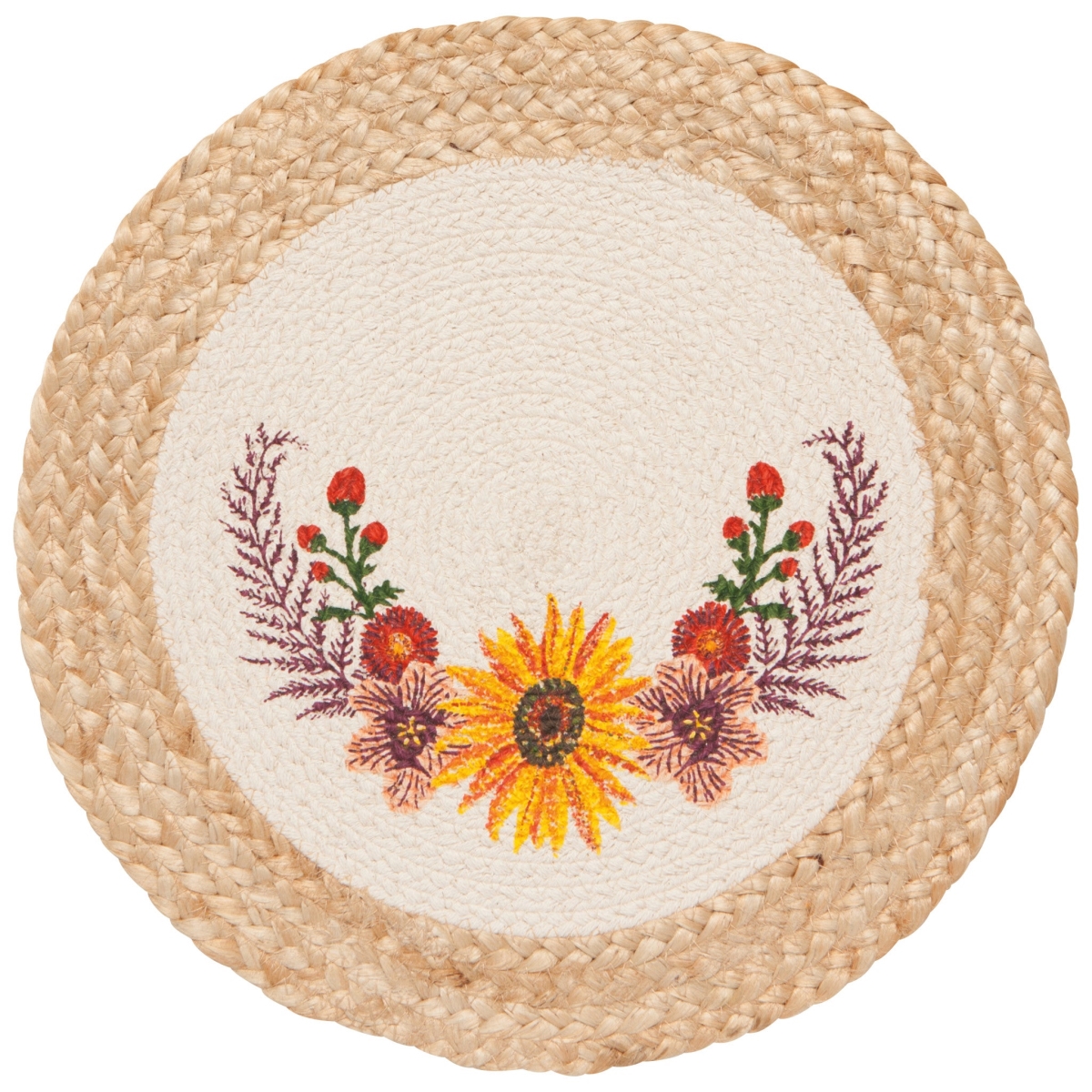 Picture of Danica Brands NPM2322D 15 in. Sunflower Splendor Braided Placemat