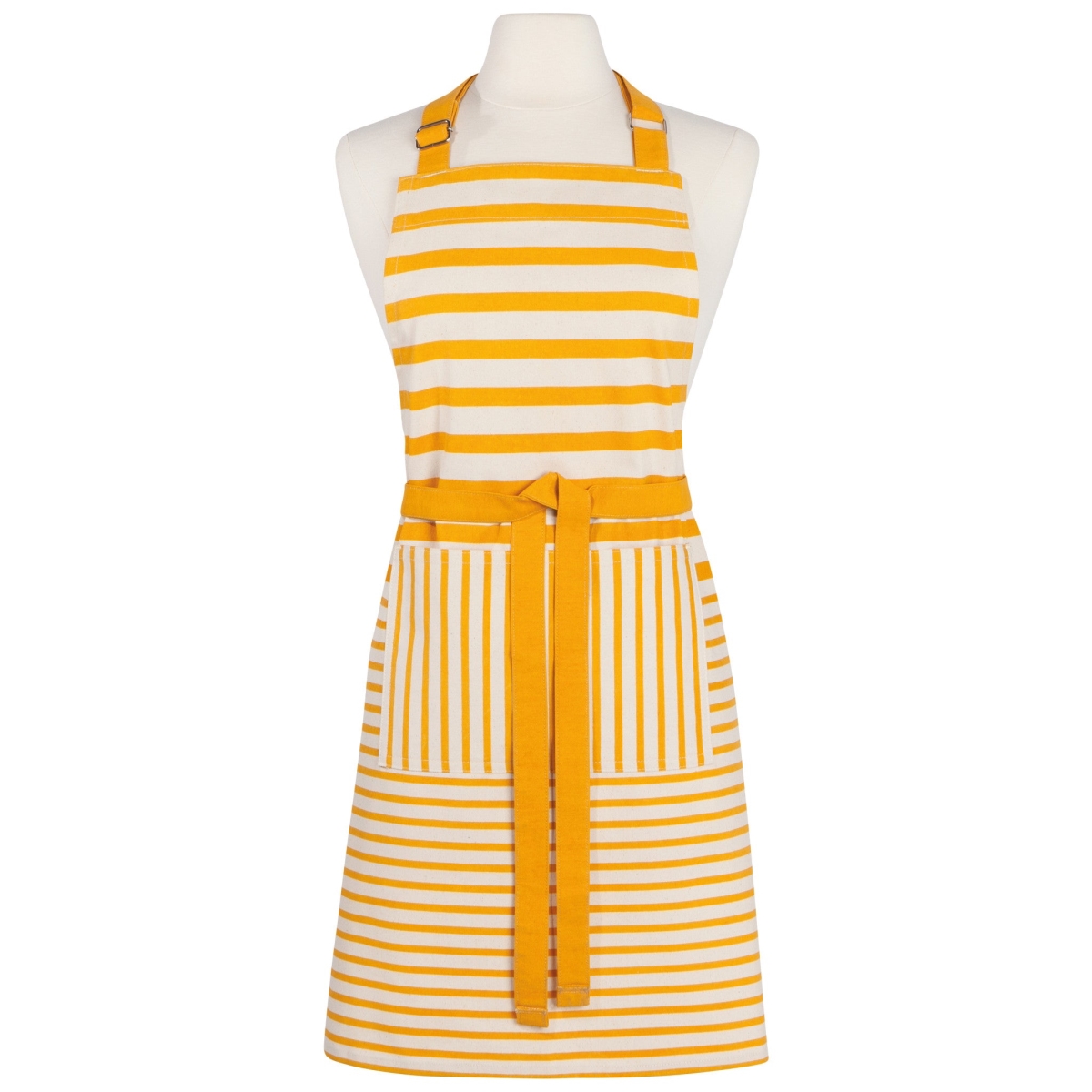 Picture of Danica Brands NAP2422D Awning Stripe Ochre Chef Apron