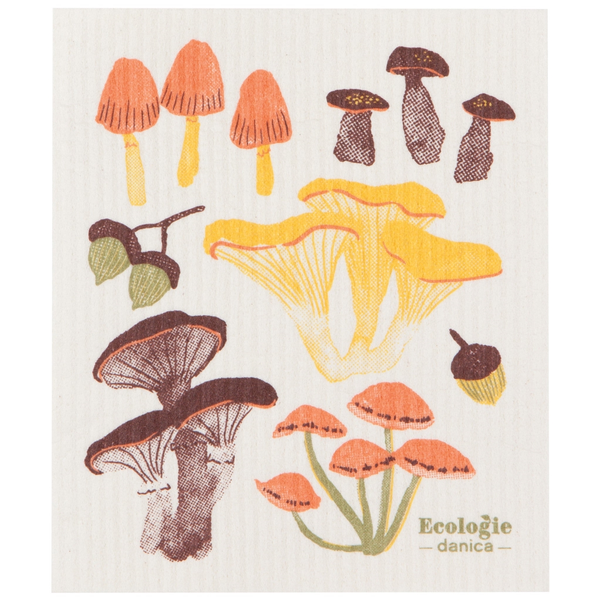 Picture of Danica Brands ESW2670D 6.5 x 8 in. Field Mushrooms Swedish Dishcloth