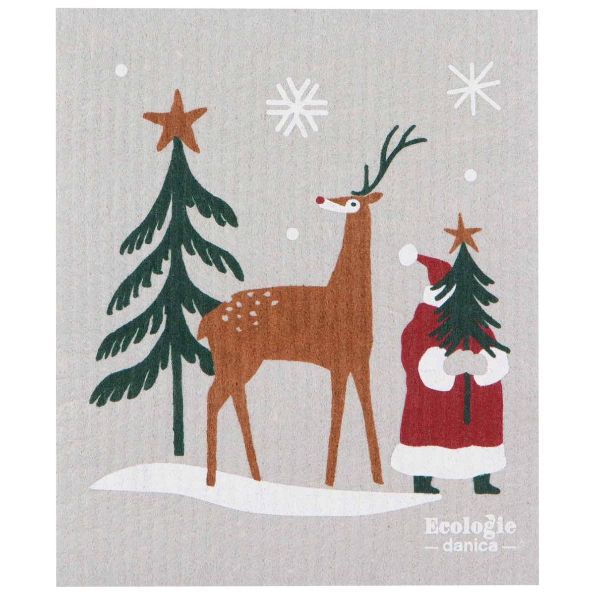 Picture of Danica Brands ESW2676D 6.5 x 8 in. Santas Reindeer Swedish Sponge Cloth