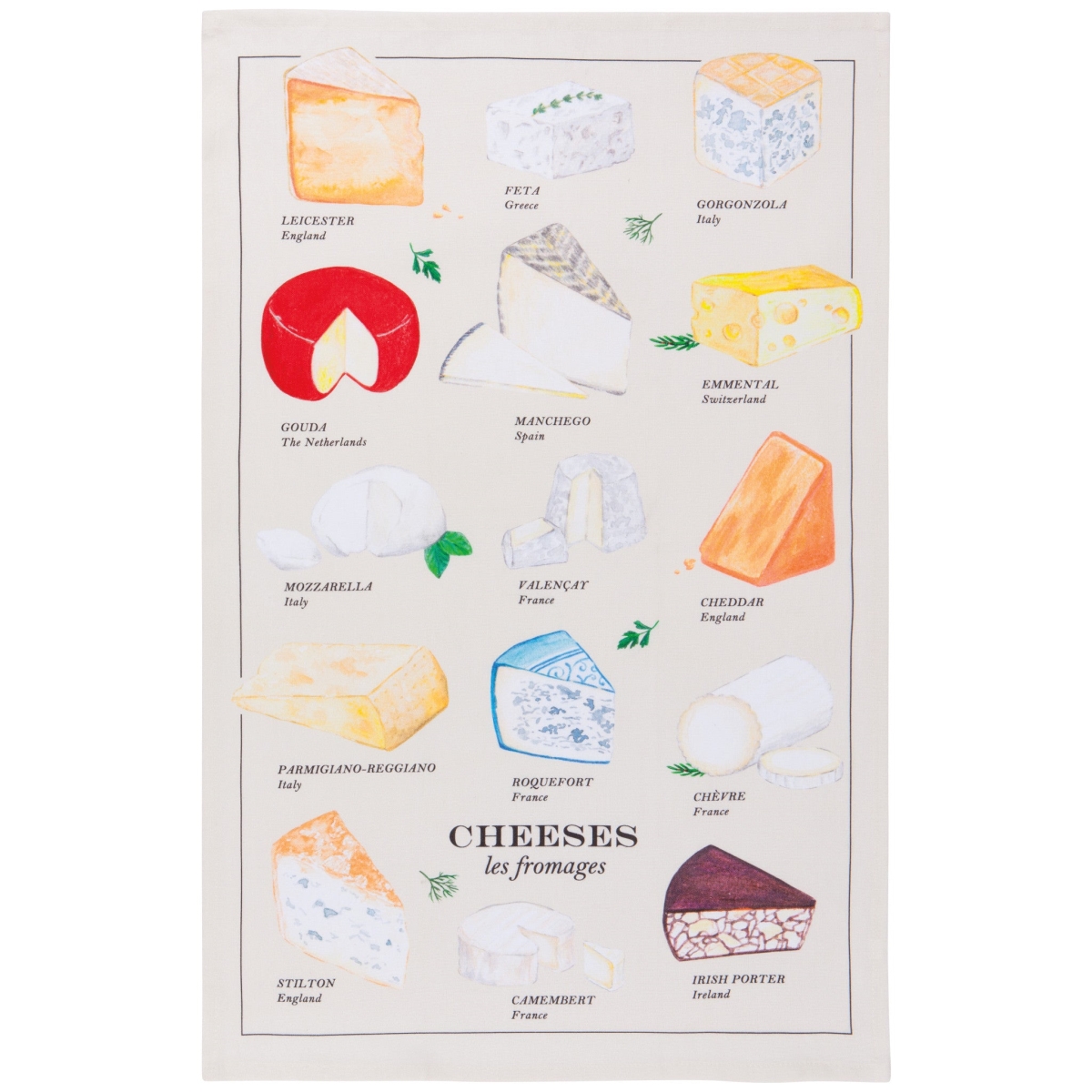 Picture of Danica Brands NKT2340D 18 x 28 in. Les Fromages Dishtowel