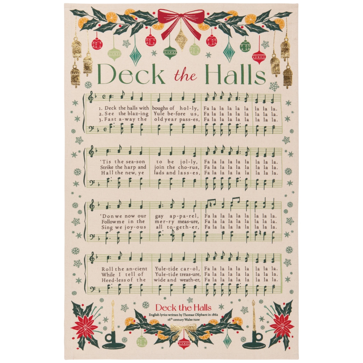 Picture of Danica Brands NKT2341D 18 x 28 in. Christmas Carol Printed Cotton Dishtowel