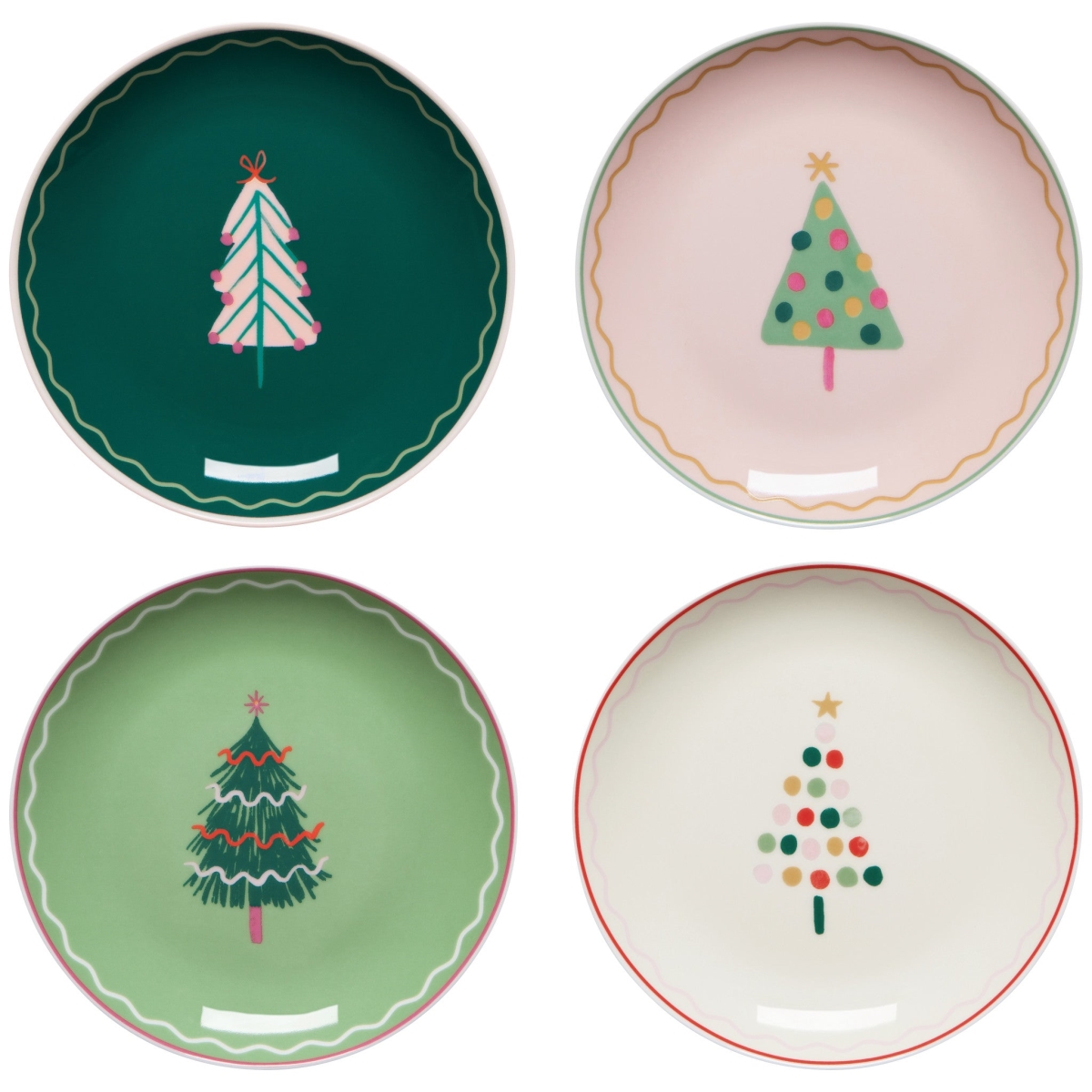 Picture of Danica Brands JPT2595D 6 in. Glitzmas Appetizer Plates - Set of 4