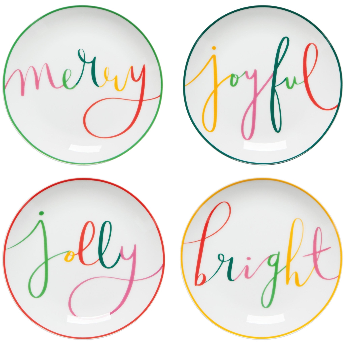 Picture of Danica Brands JPT2658D 6 in. Merry Everything Appetizer Plates - Set of 4