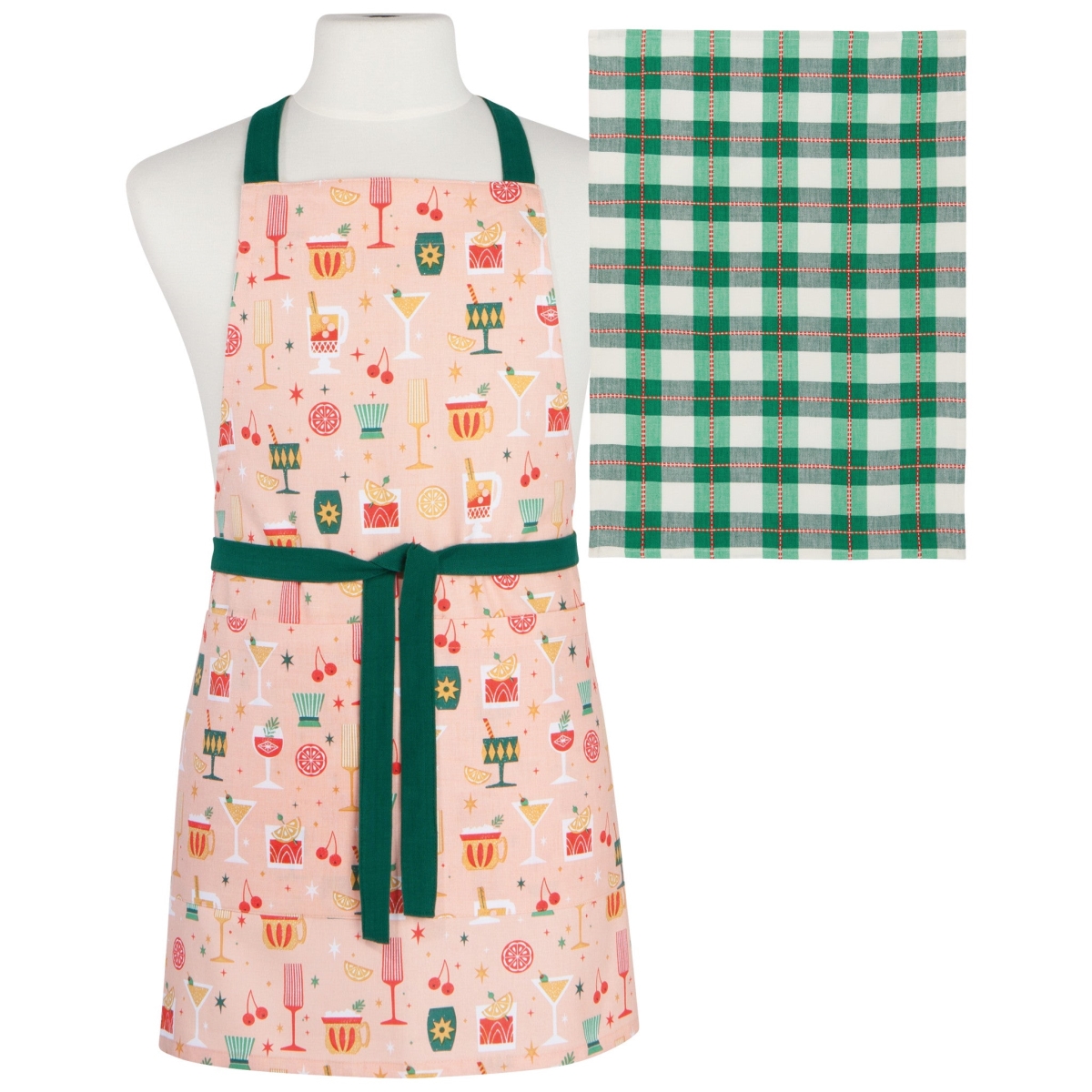 Picture of Danica Brands JAP2621D Holiday Spirits Christmas Apron & Dishtowel Set