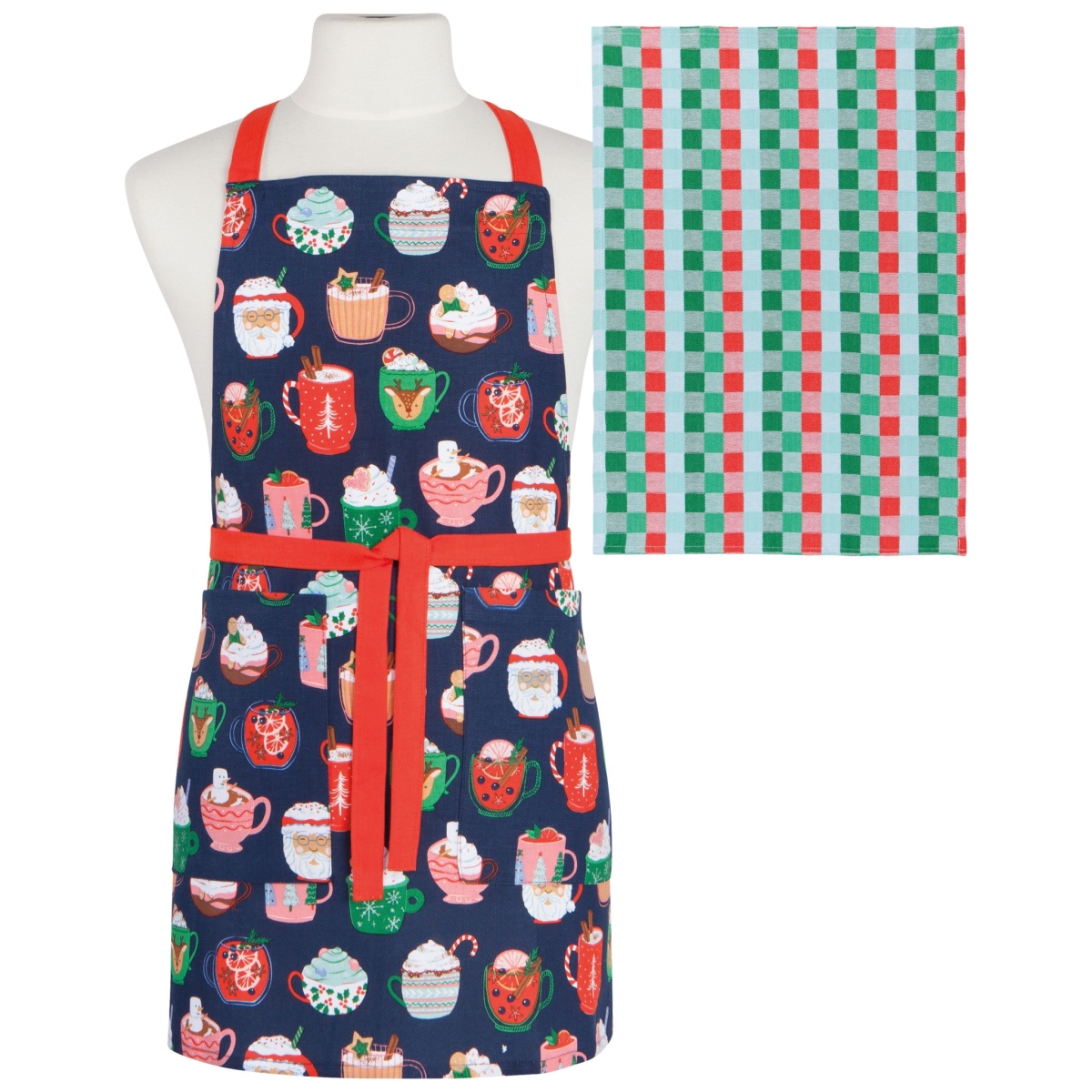 Picture of Danica Brands JAP2619D Cozy Cups Christmas Apron & Dishtowel Set
