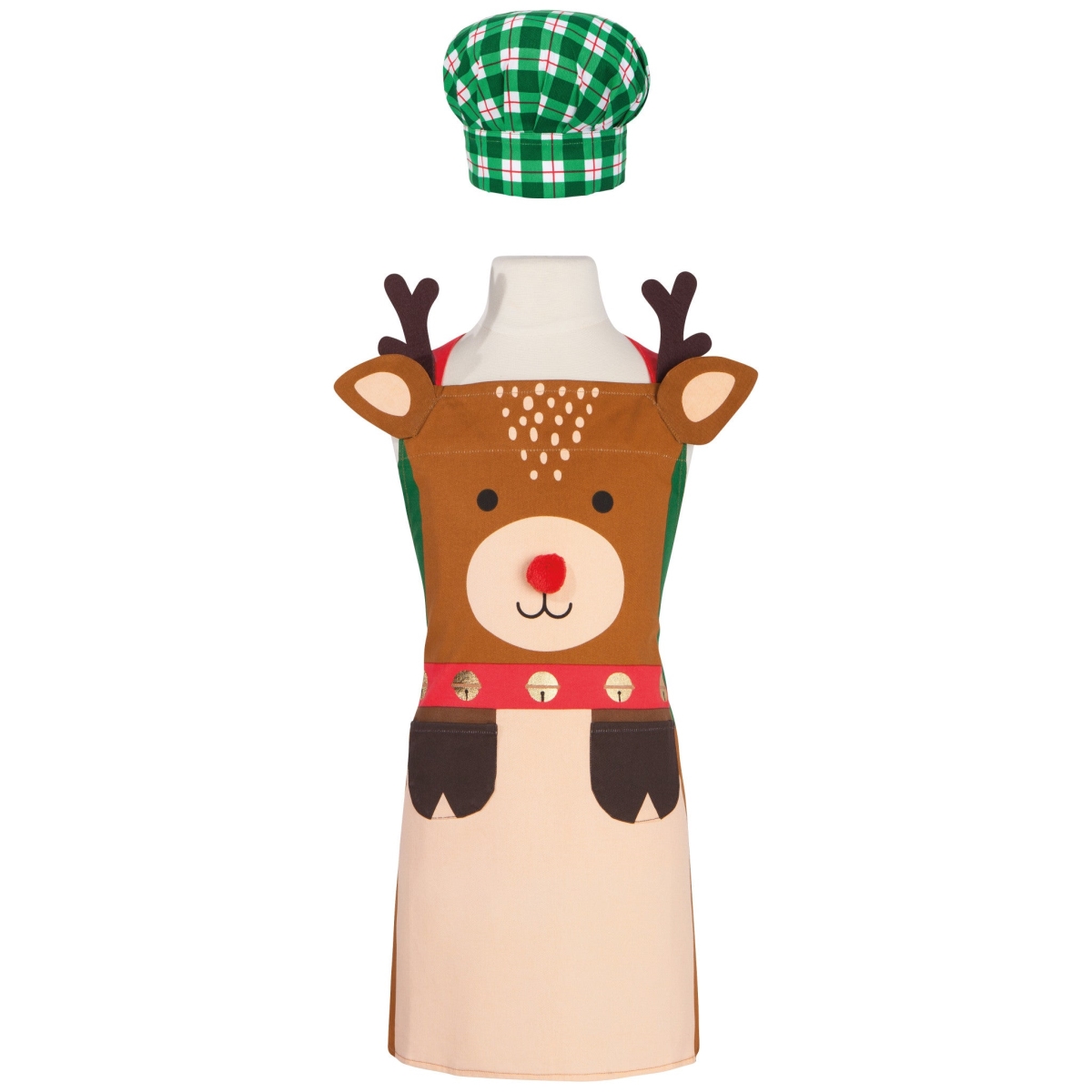 Picture of Danica Brands JKA2584D 18 x 21 in. Rudolph Daydream Kids Apron & Hat Set