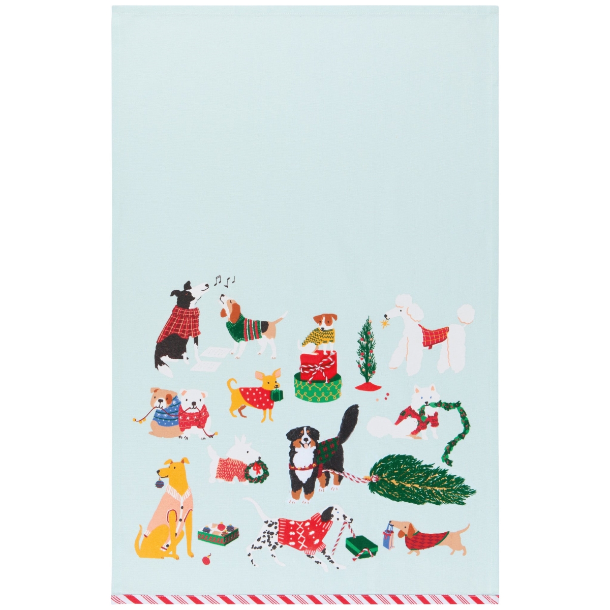 Picture of Danica Brands JKT2617D 18 x 28 in. Holiday Hounds Christmas Dishtowel