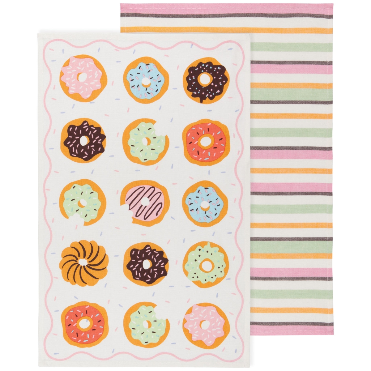 Picture of Danica Brands JKT2599D 18 x 28 in. Donuts Dishtowels, Set of 2
