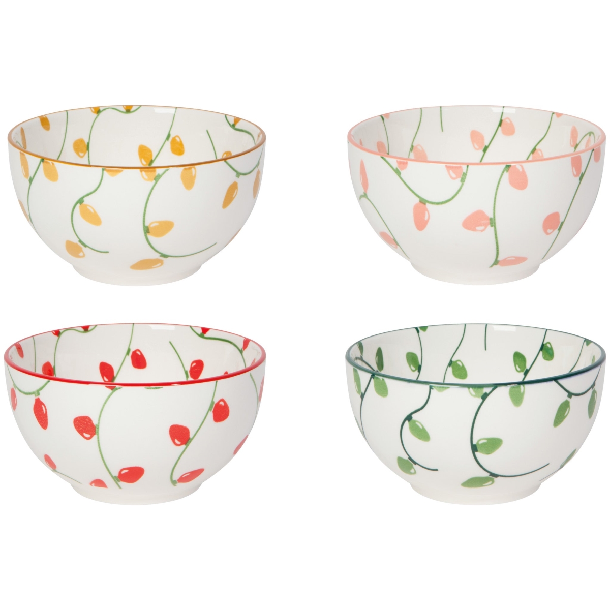 Picture of Danica Brands JBO2644D 14 oz Holiday Glow Everyday Bowls, Set of 4