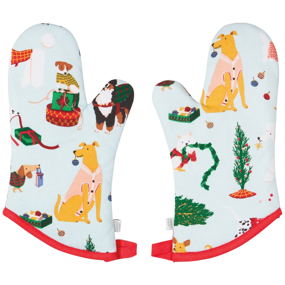 Picture of Danica Brands JOM2612D Holiday Hounds Packaged Oven Mitts, Set of 2