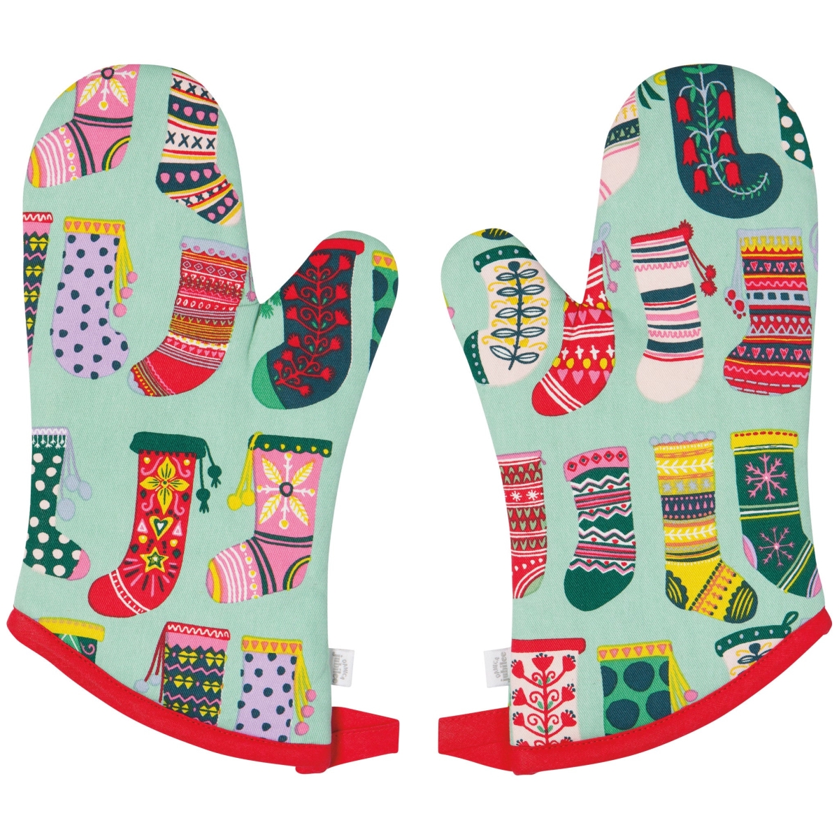 Picture of Danica Brands JOM2650D Winter Woolens Christmas Oven Mitts, Set of 2