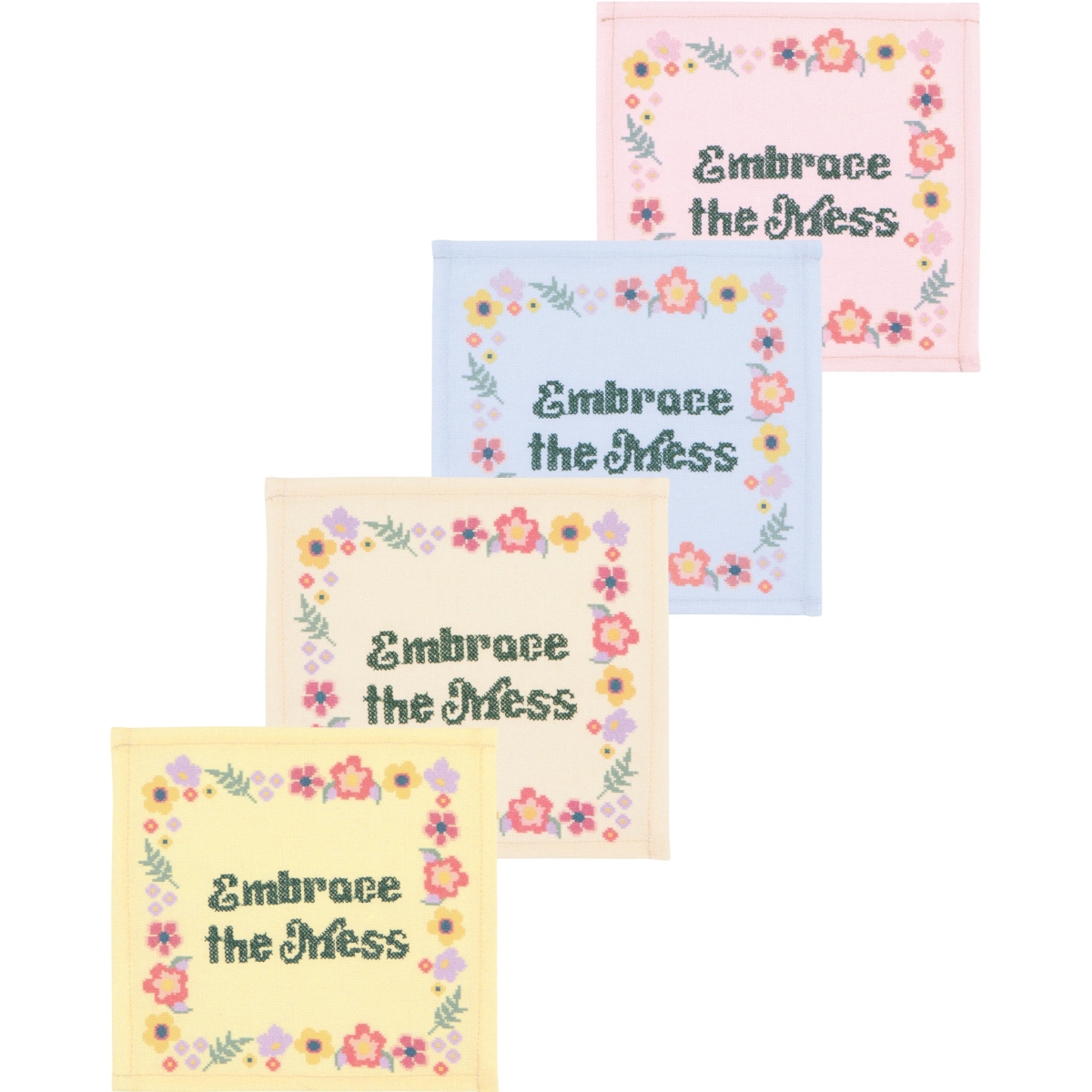 Picture of Danica Brands JNP2576D Kitsch Stitch Cocktail Napkins - Assorted Color, Set of 4
