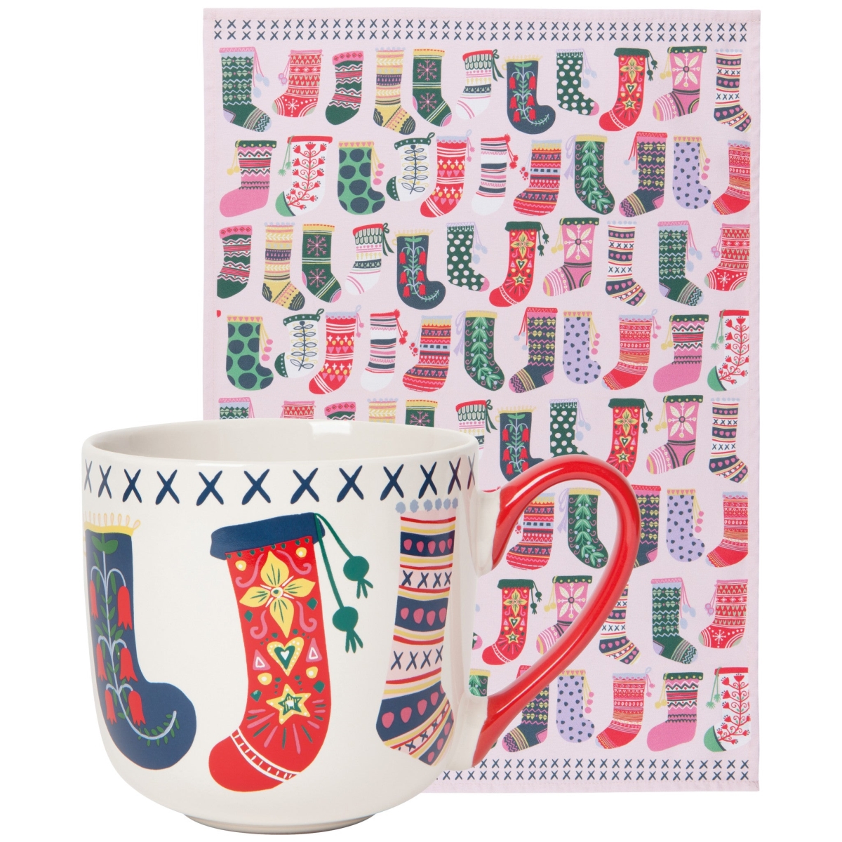 Picture of Danica Brands JMG2652D Winter Woolens Mug & Dishtowel Set
