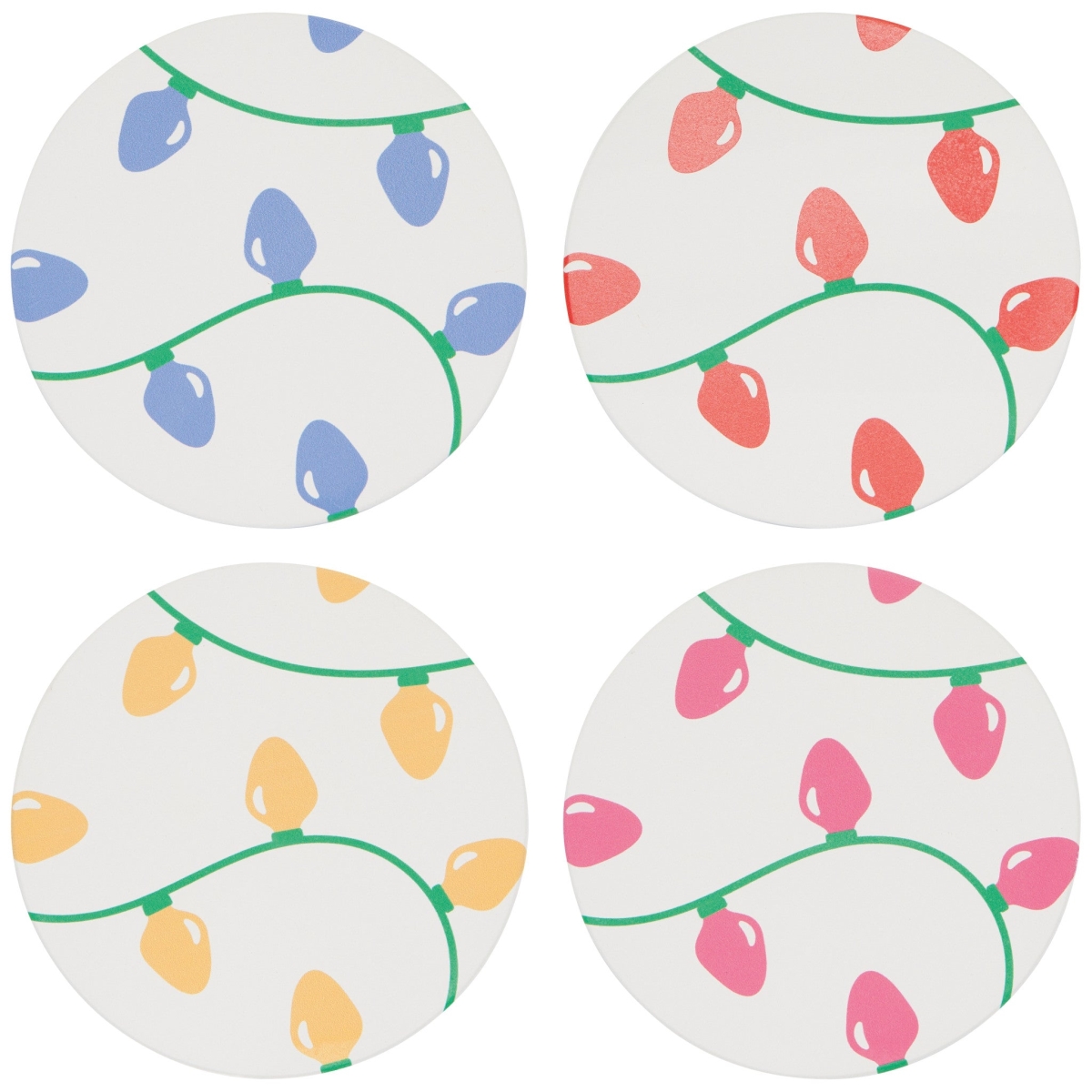 Picture of Danica Brands JCO2647D Holiday Glow Soak Up Christmas Coasters, Set of 4