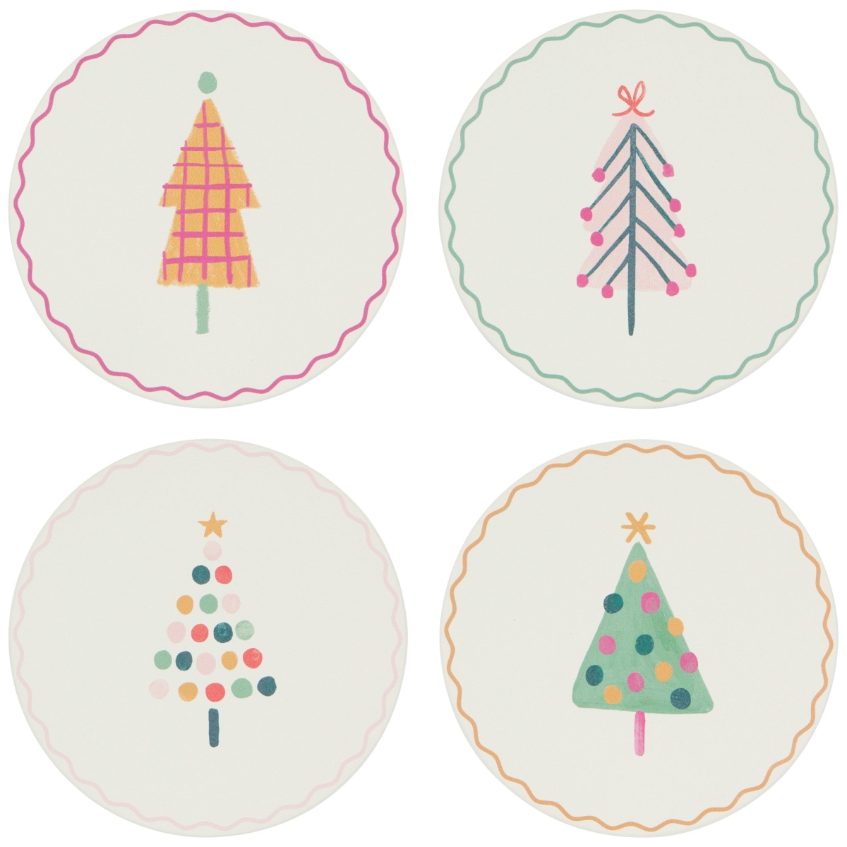 Picture of Danica Brands JCO2594D Glitzmas Soak Up Christmas Coasters, Set of 4
