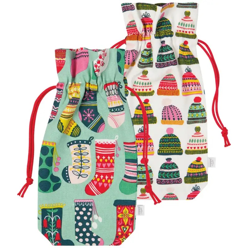 Picture of Danica Brands JTB2653D 6.5 x 13 in. Winter Woolens Wine Bags