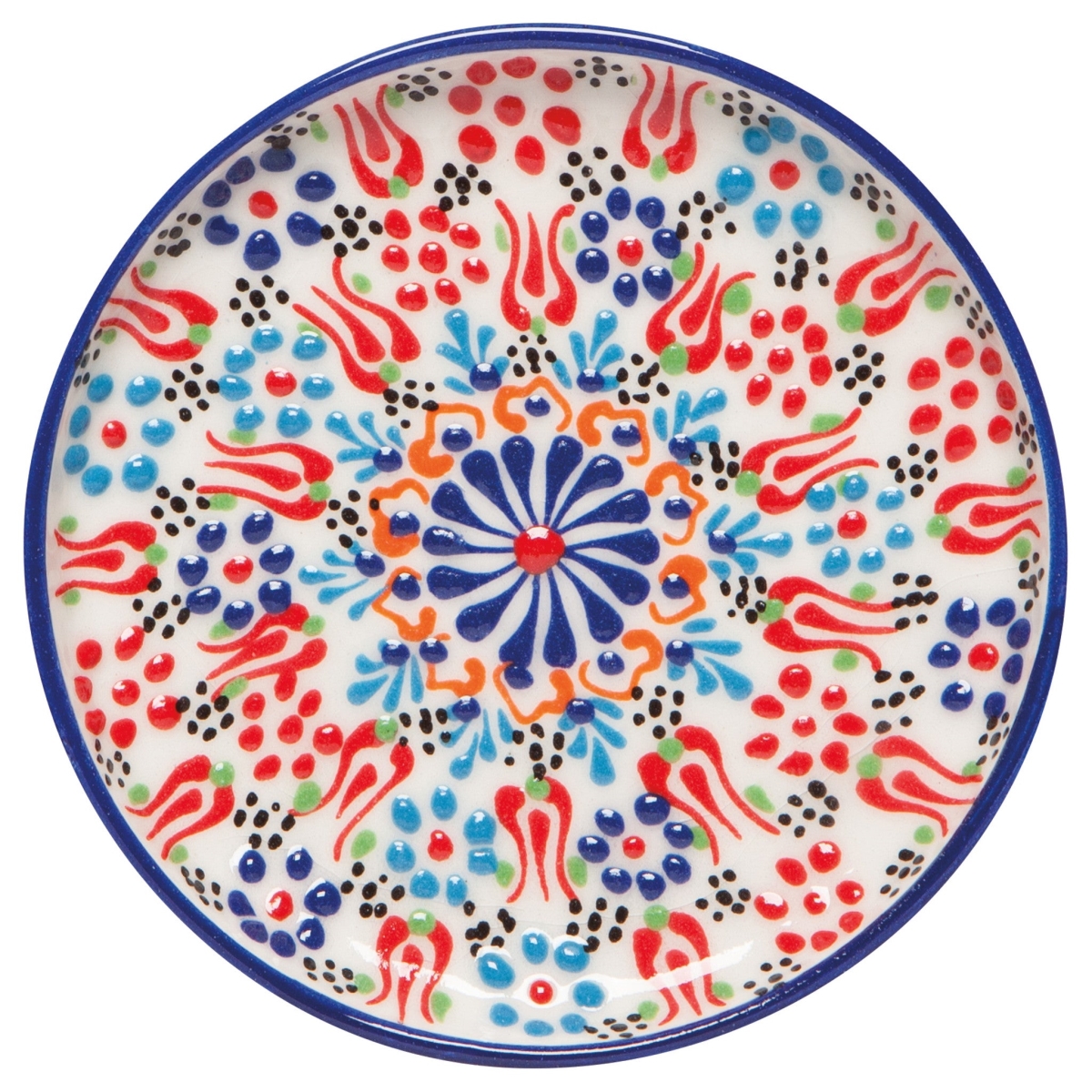 Picture of Danica Brands HBO2774D 4.75 in. Hand-Painted Turkish Dish - Evani White