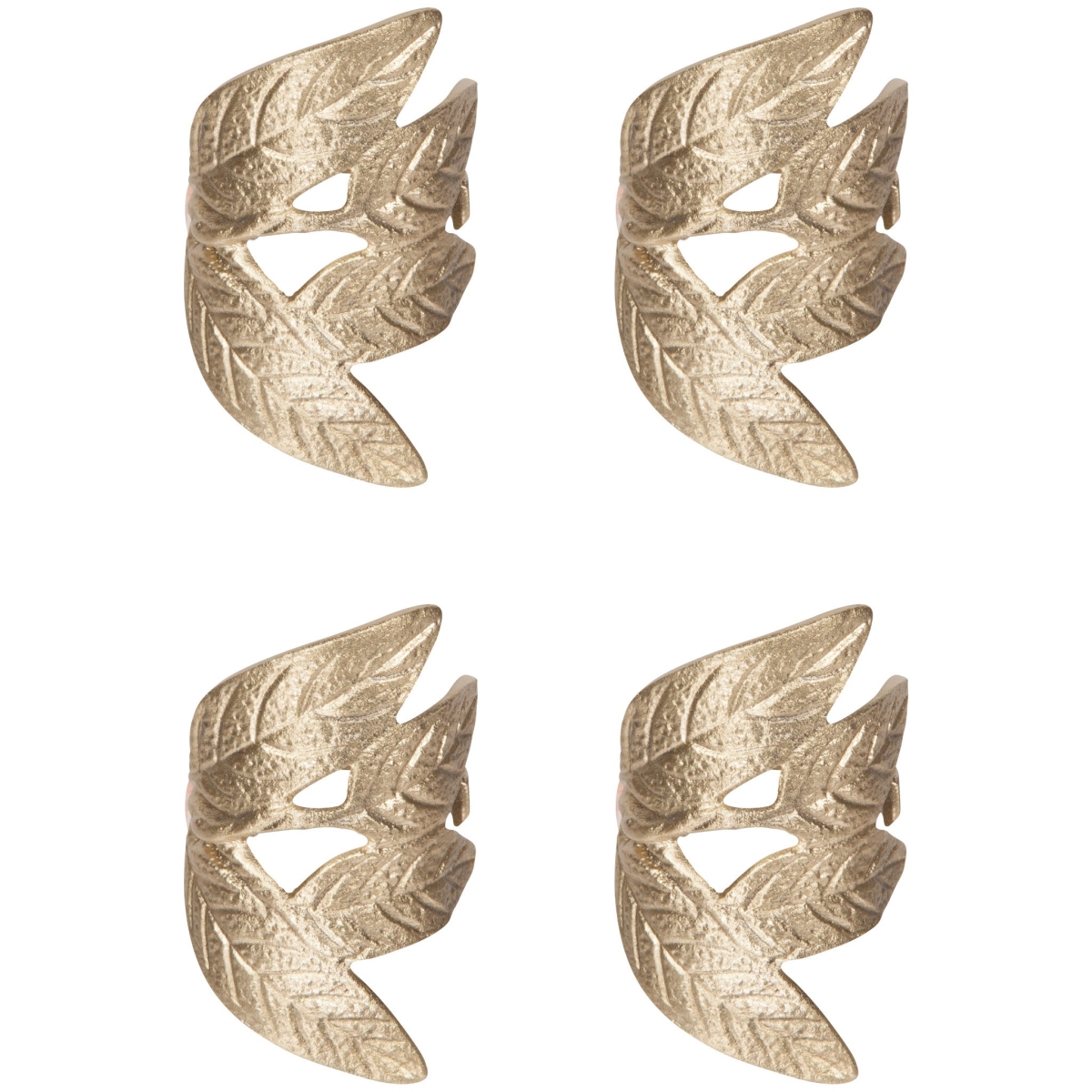 Picture of Danica Brands HNP2904D 1.75 x 3 in. Frond Metal Napkin Rings - Set of 4