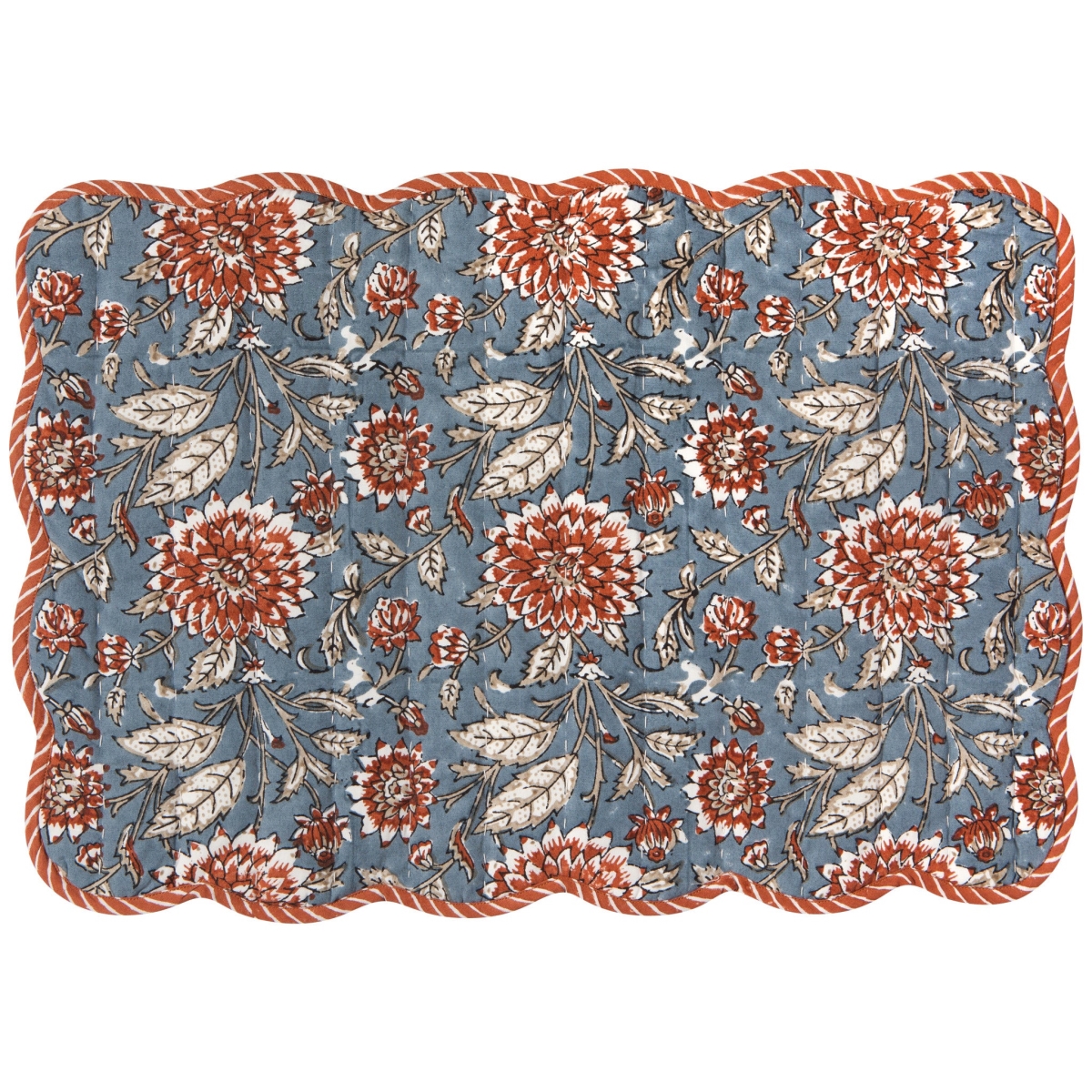 Picture of Danica Brands HPM2269D 13 x 19 in. Dahlia Block Print Kantha Placemat