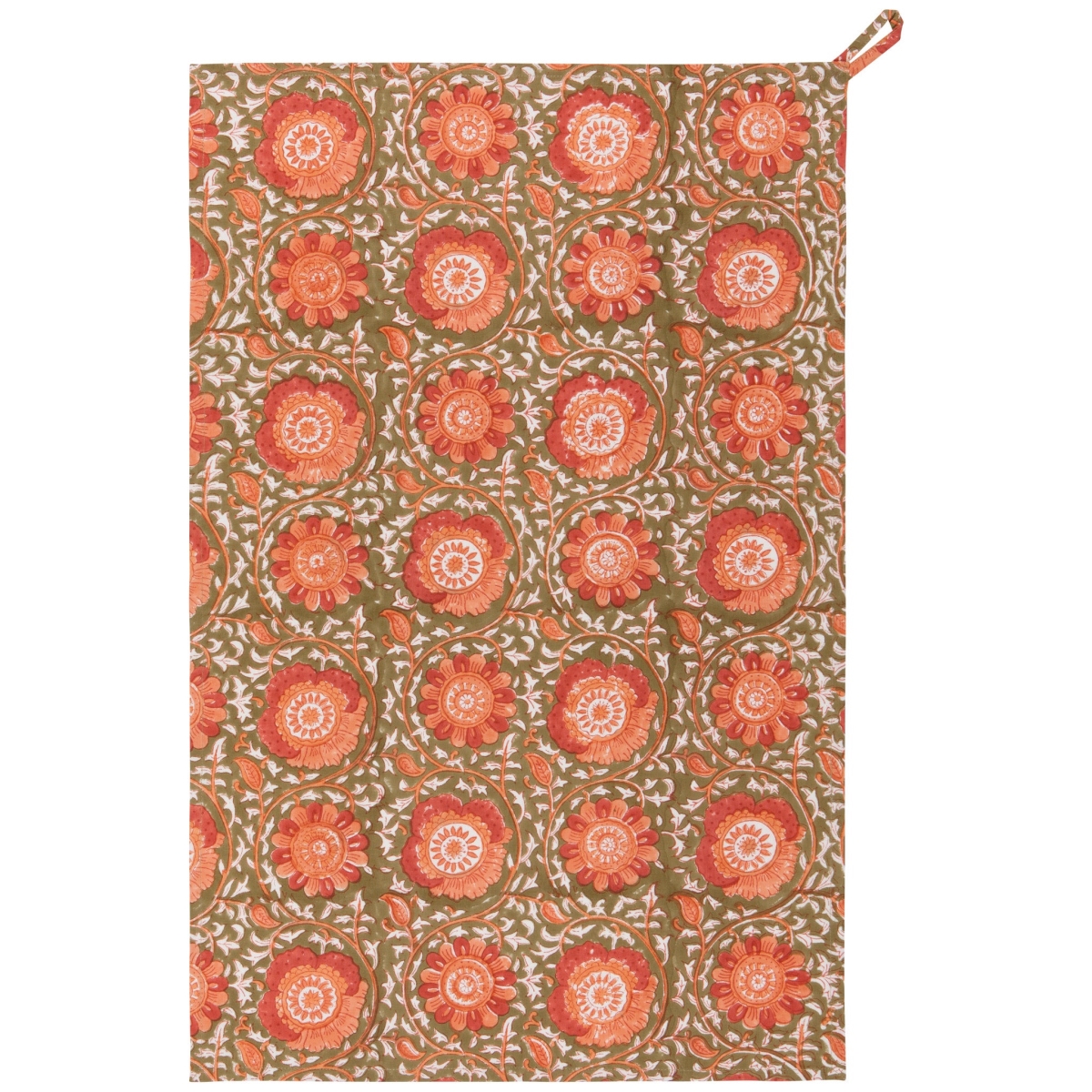 Picture of Danica Brands HKT2729D 18 x 28 in. Zinnia Block Print Dishtowel