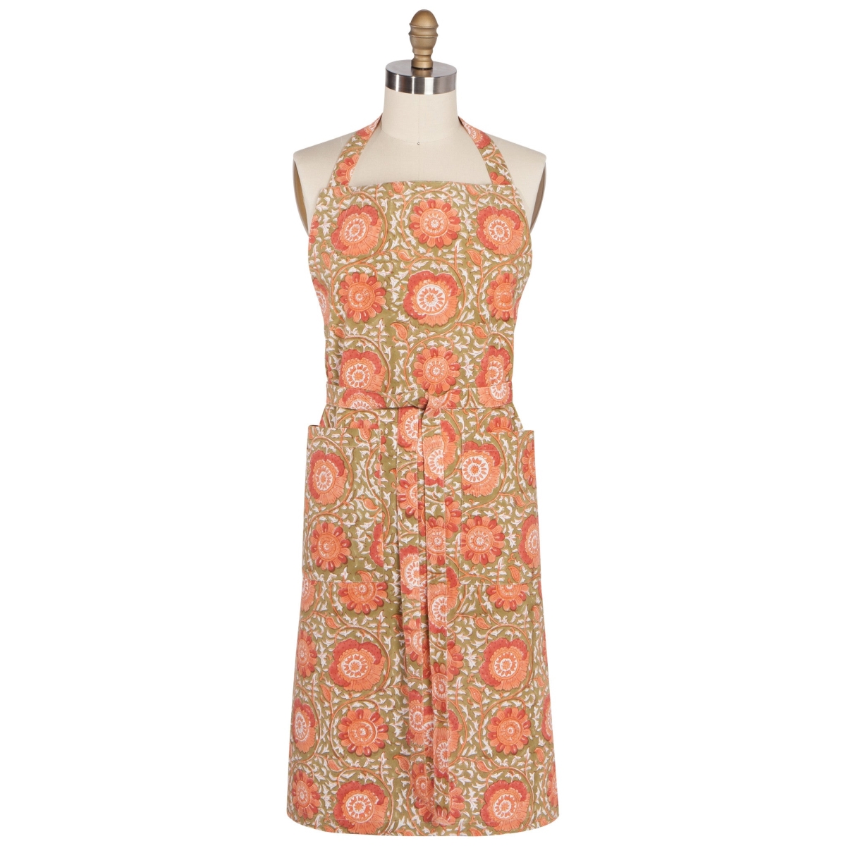 Picture of Danica Brands HAP2730D Zinnia Block Print Apron