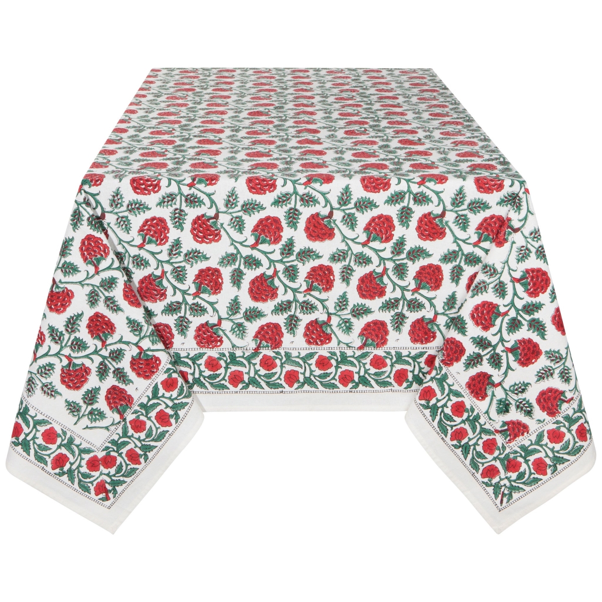 Picture of Danica Brands HTC2731D 60 x 90 in. Carnation Block Print Tablecloth