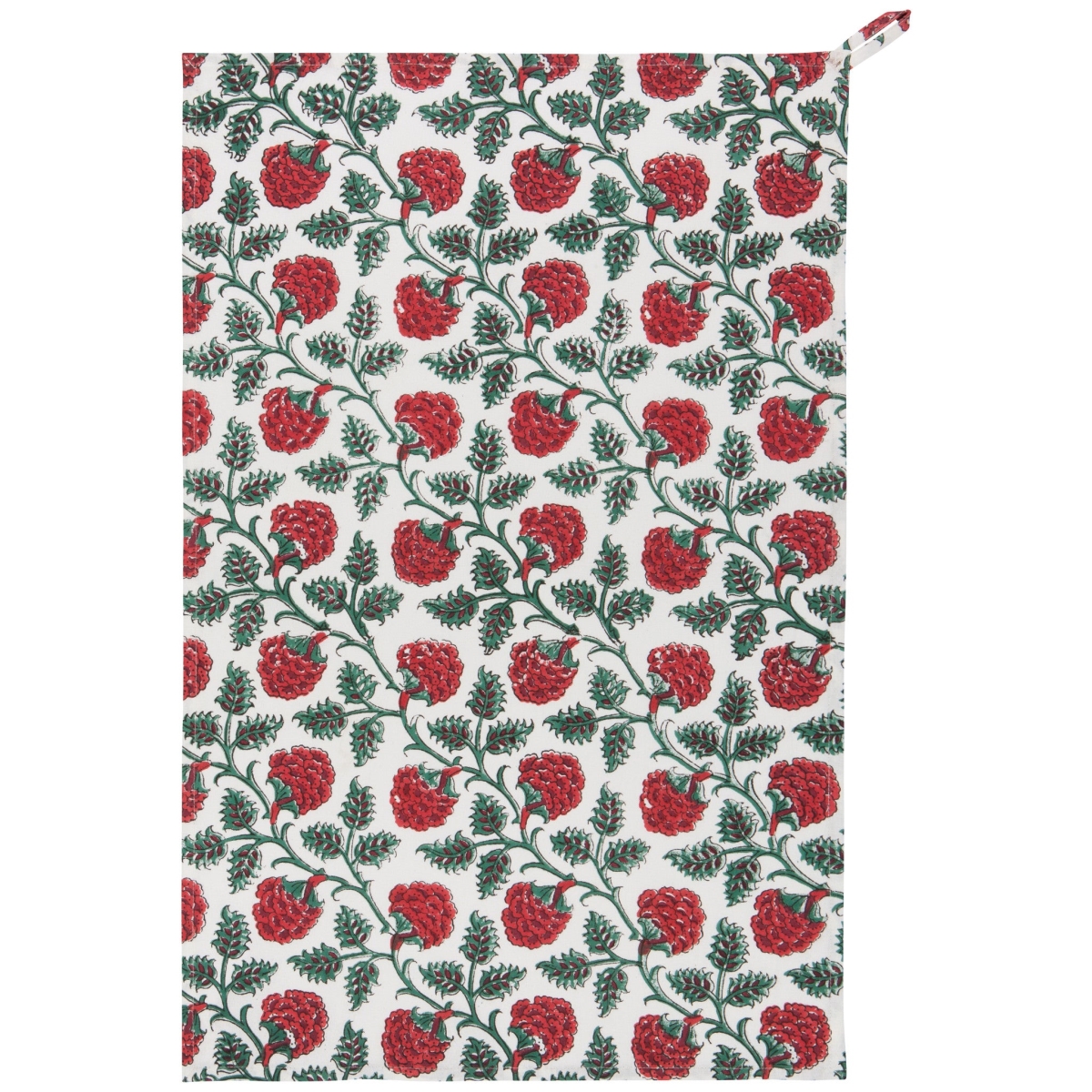 Picture of Danica Brands HKT2734D 18 x 28 in. Carnation Block Print Dishtowel